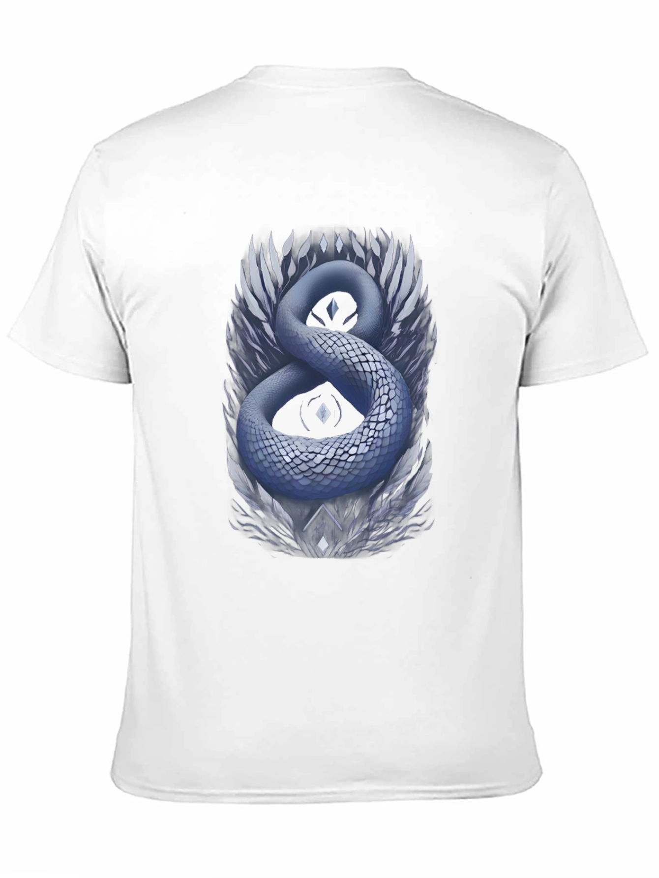 Mystic Serpent Graphic Tee - Stylish Mens Black T-Shirt