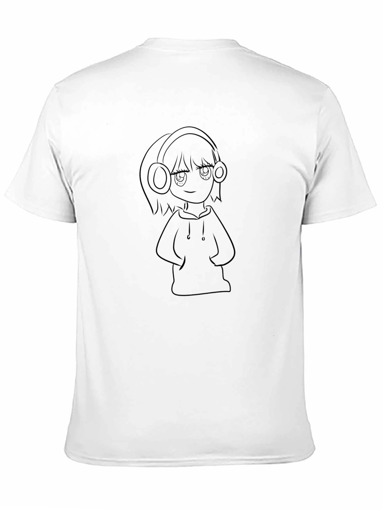 Anime Girl Graphic Black T-Shirt