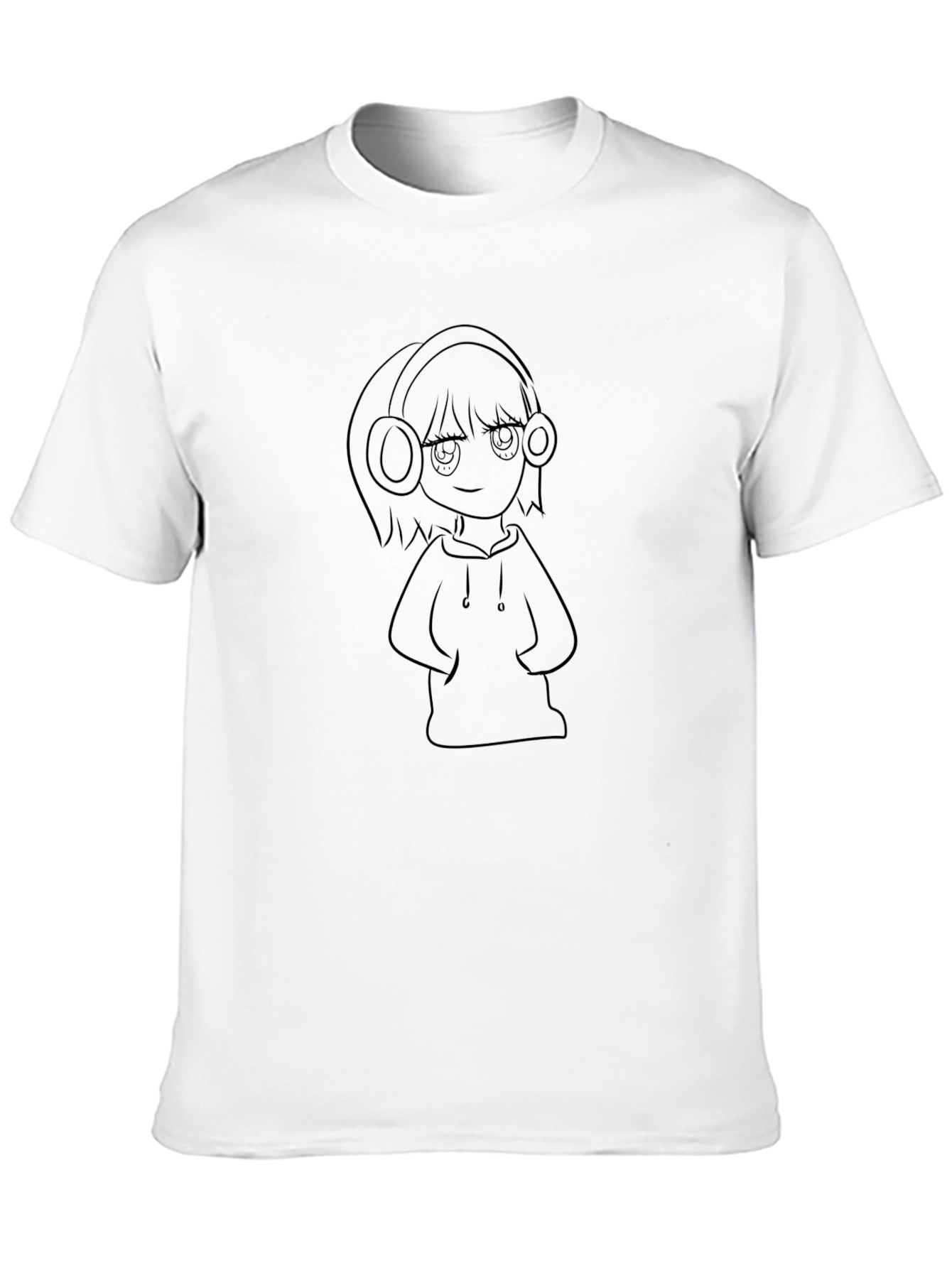 Anime Girl Graphic Black T-Shirt