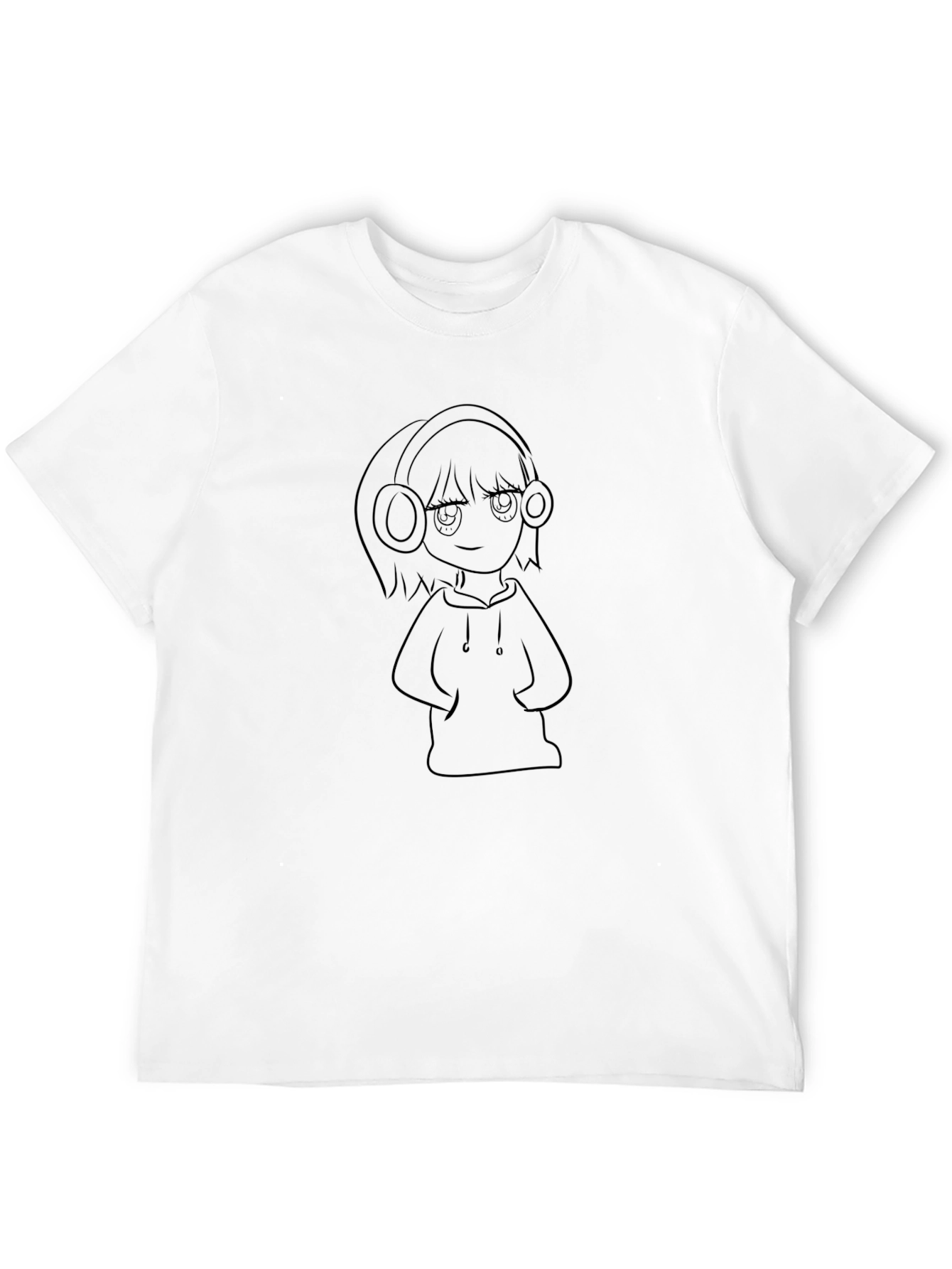 Anime Girl Graphic Black T-Shirt