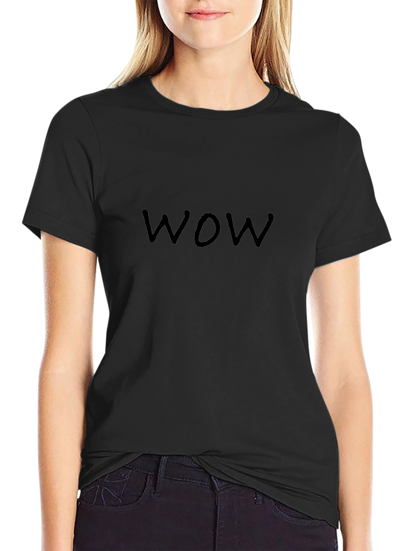 Black WOW Graphic Tee