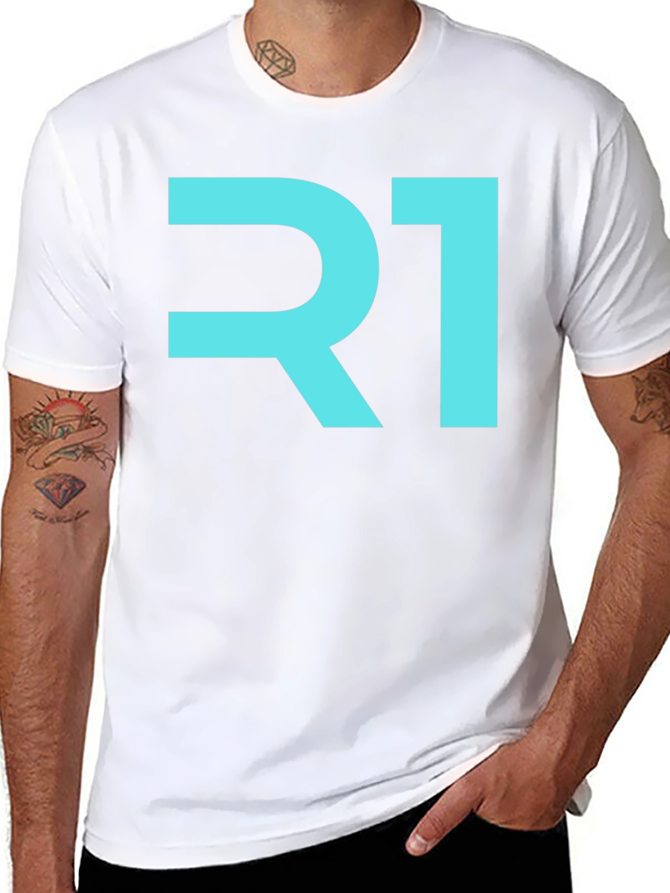 R1 Graphic Tee - Modern Black T-Shirt