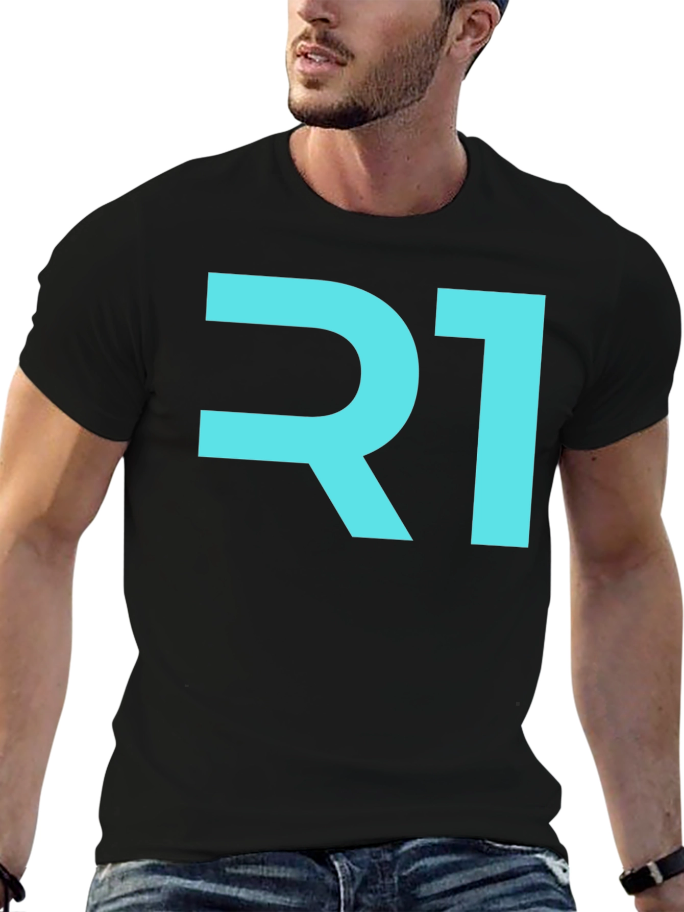 R1 Graphic Tee - Modern Black T-Shirt