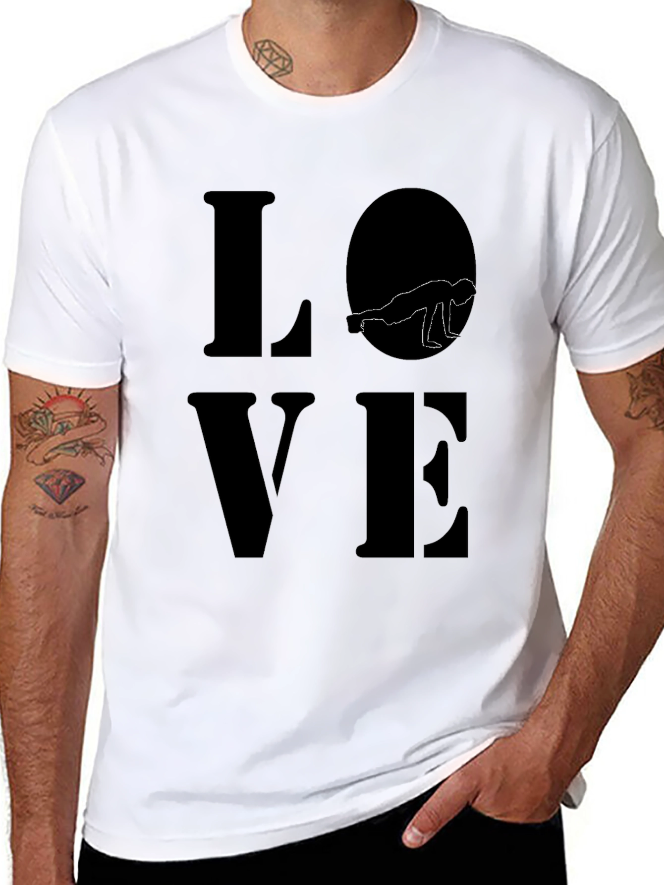 Yoga Love T-Shirt - Crow Pose Silhouette Design