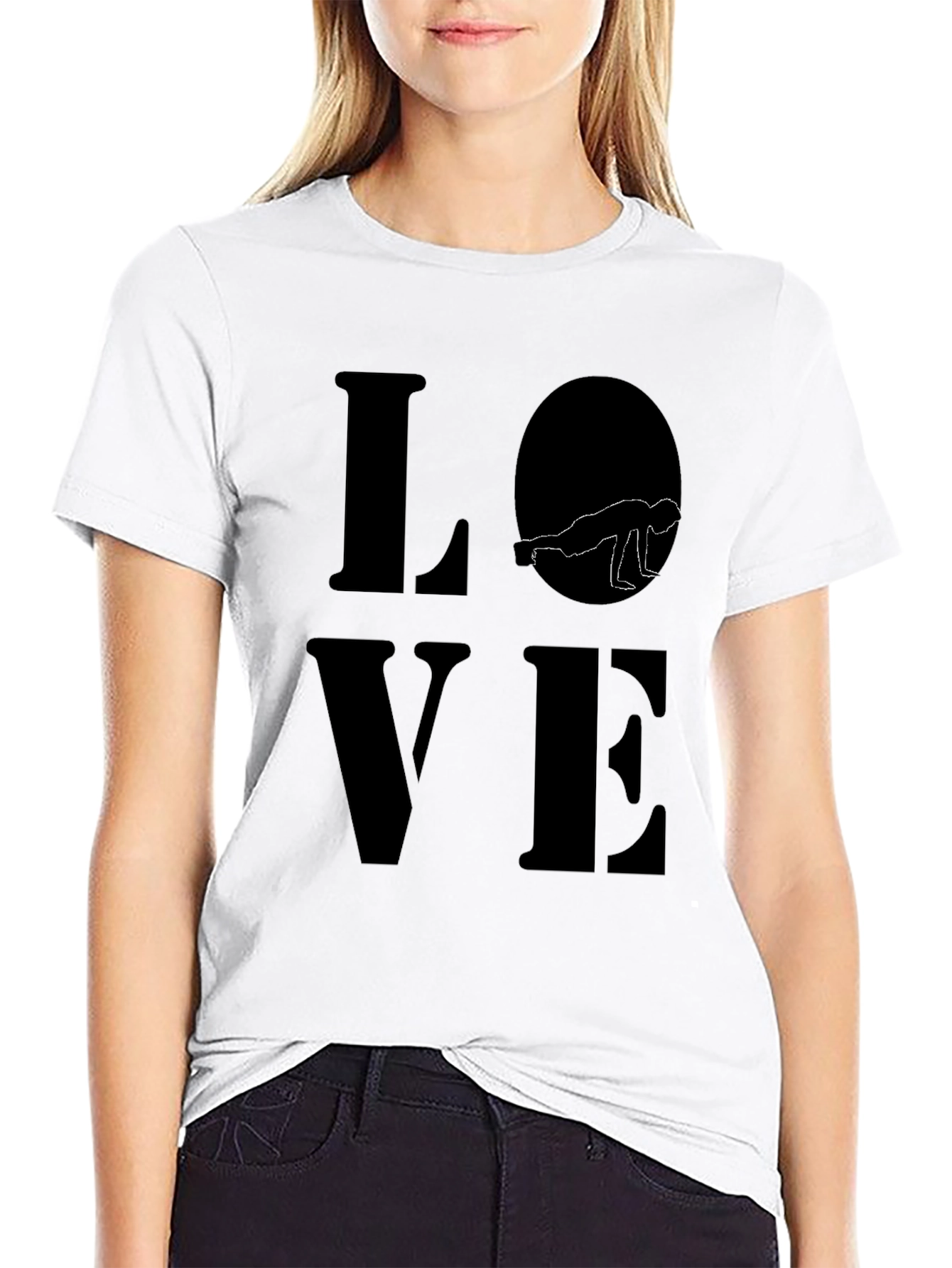 Yoga Love T-Shirt - Crow Pose Silhouette Design