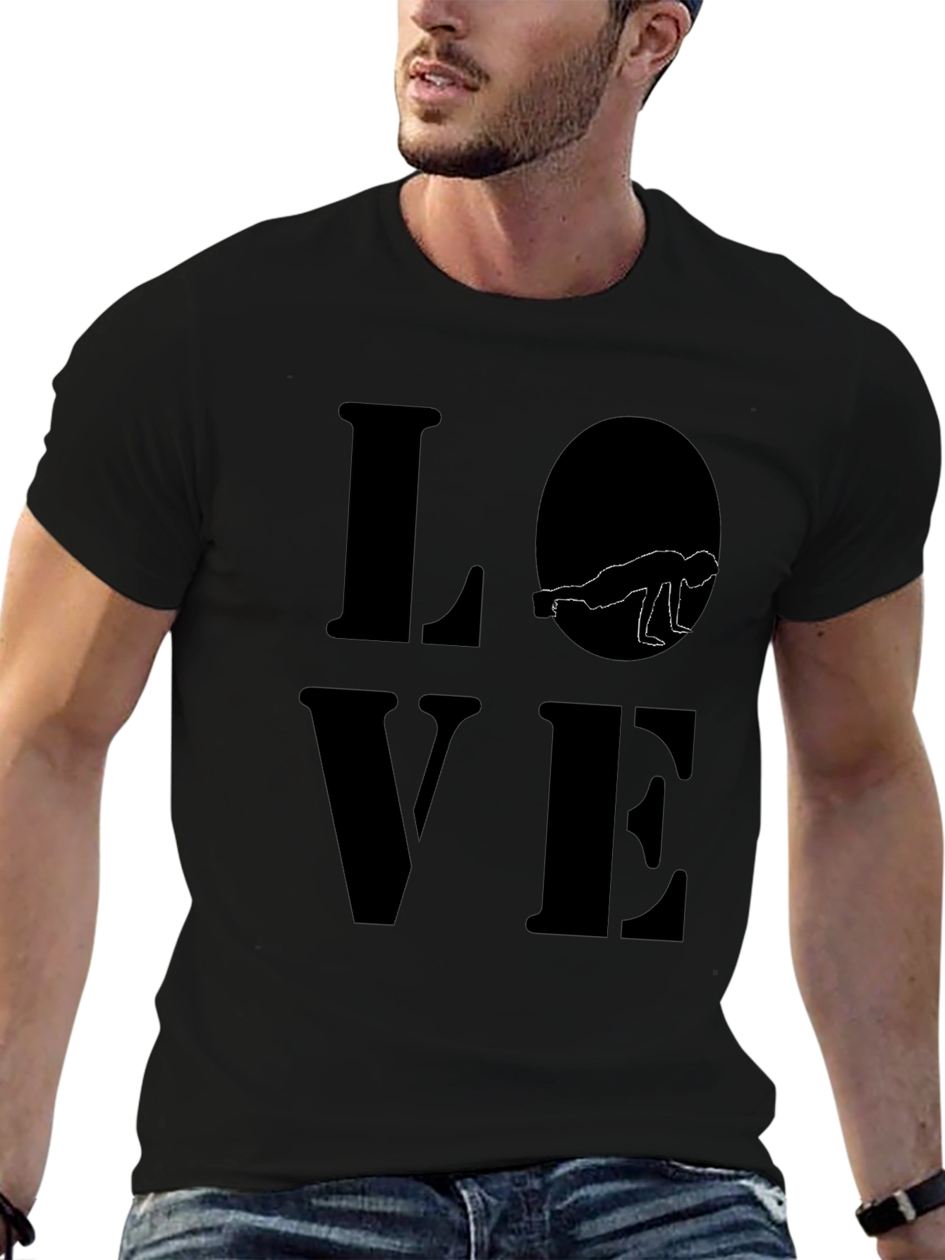 Yoga Love T-Shirt - Crow Pose Silhouette Design