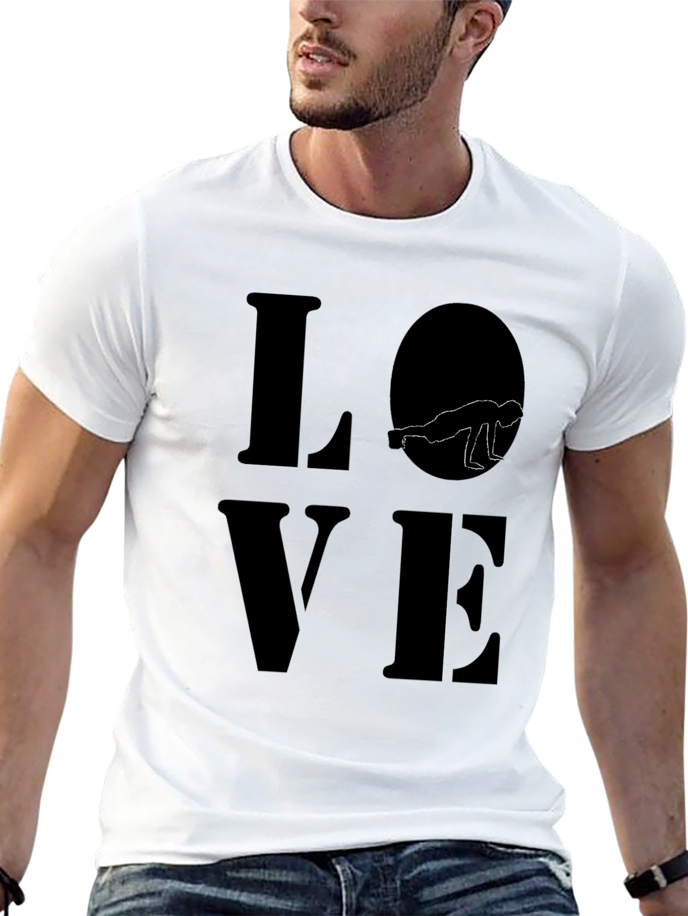 Yoga Love T-Shirt - Crow Pose Silhouette Design