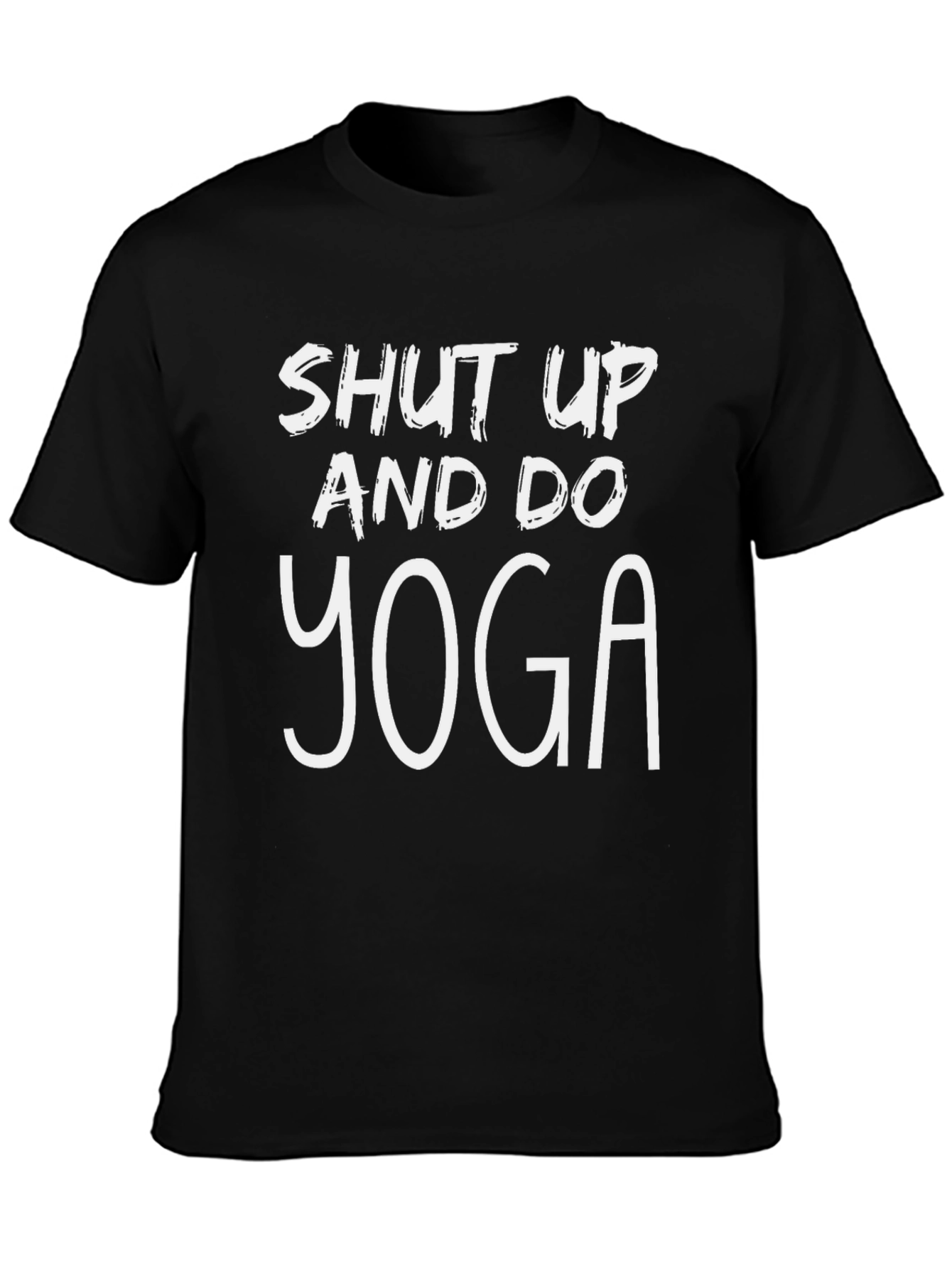 Shut Up and Do Yoga Graphic T-Shirt - Black