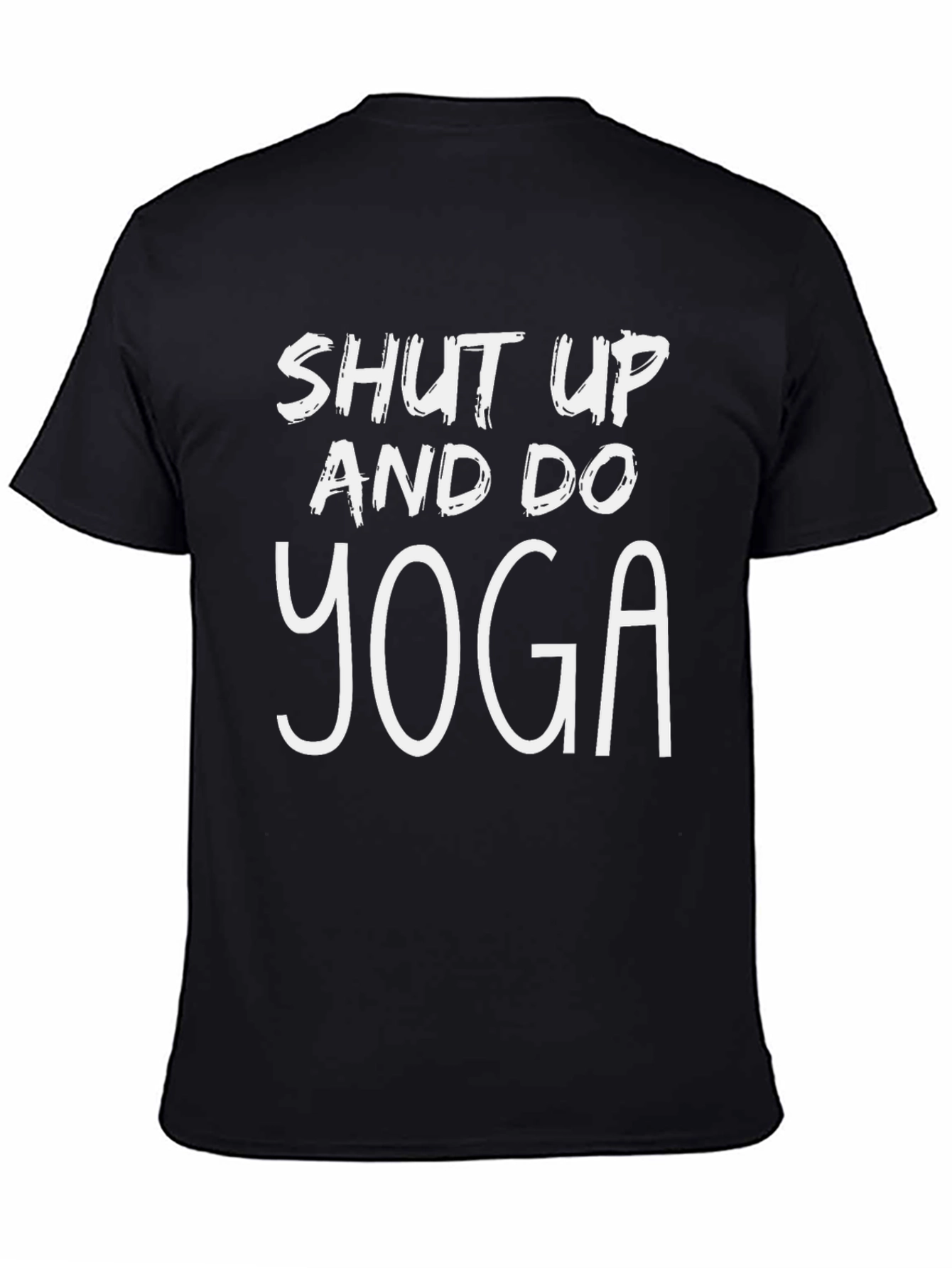 Shut Up and Do Yoga Graphic T-Shirt - Black