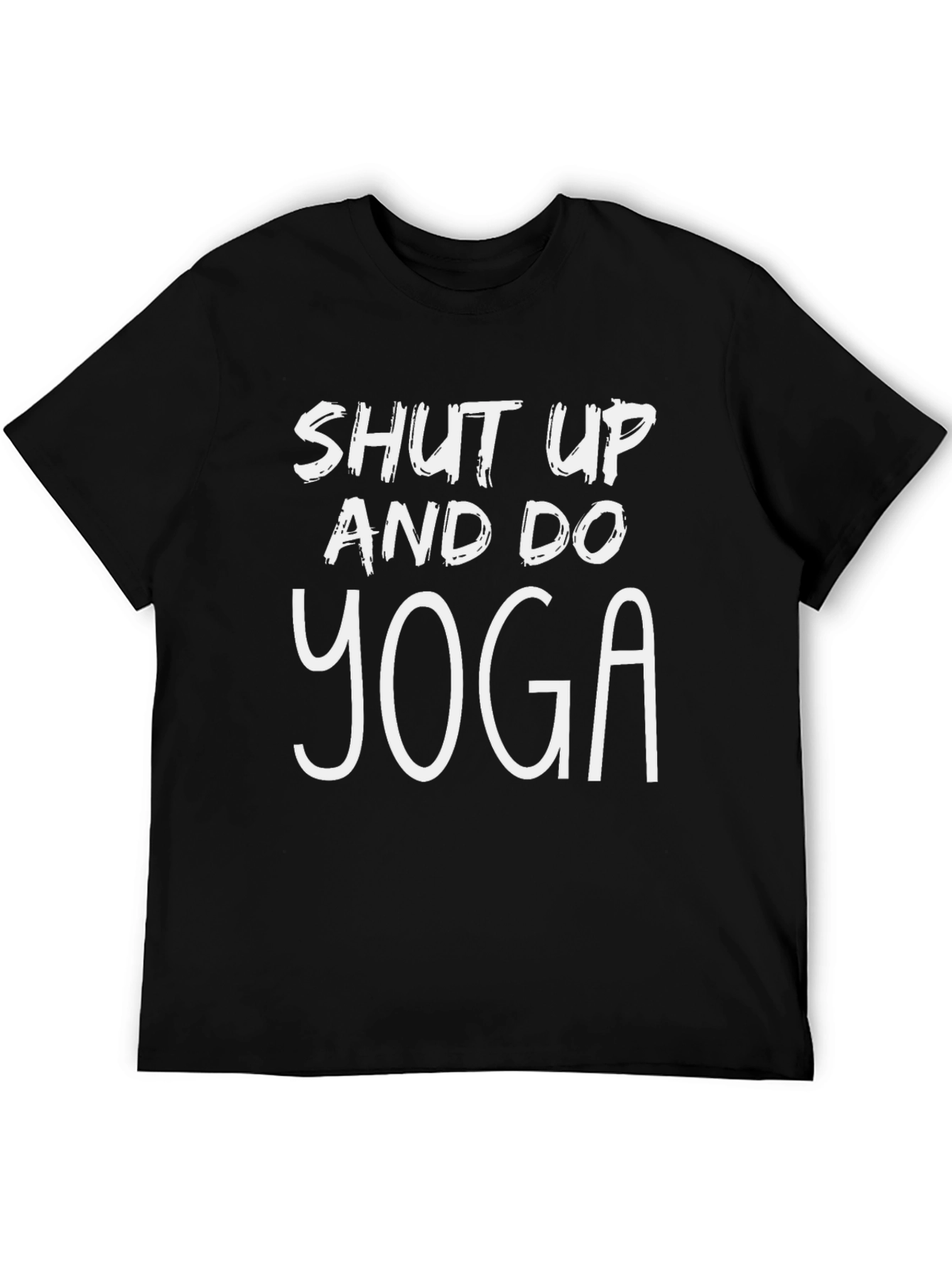 Shut Up and Do Yoga Graphic T-Shirt - Black