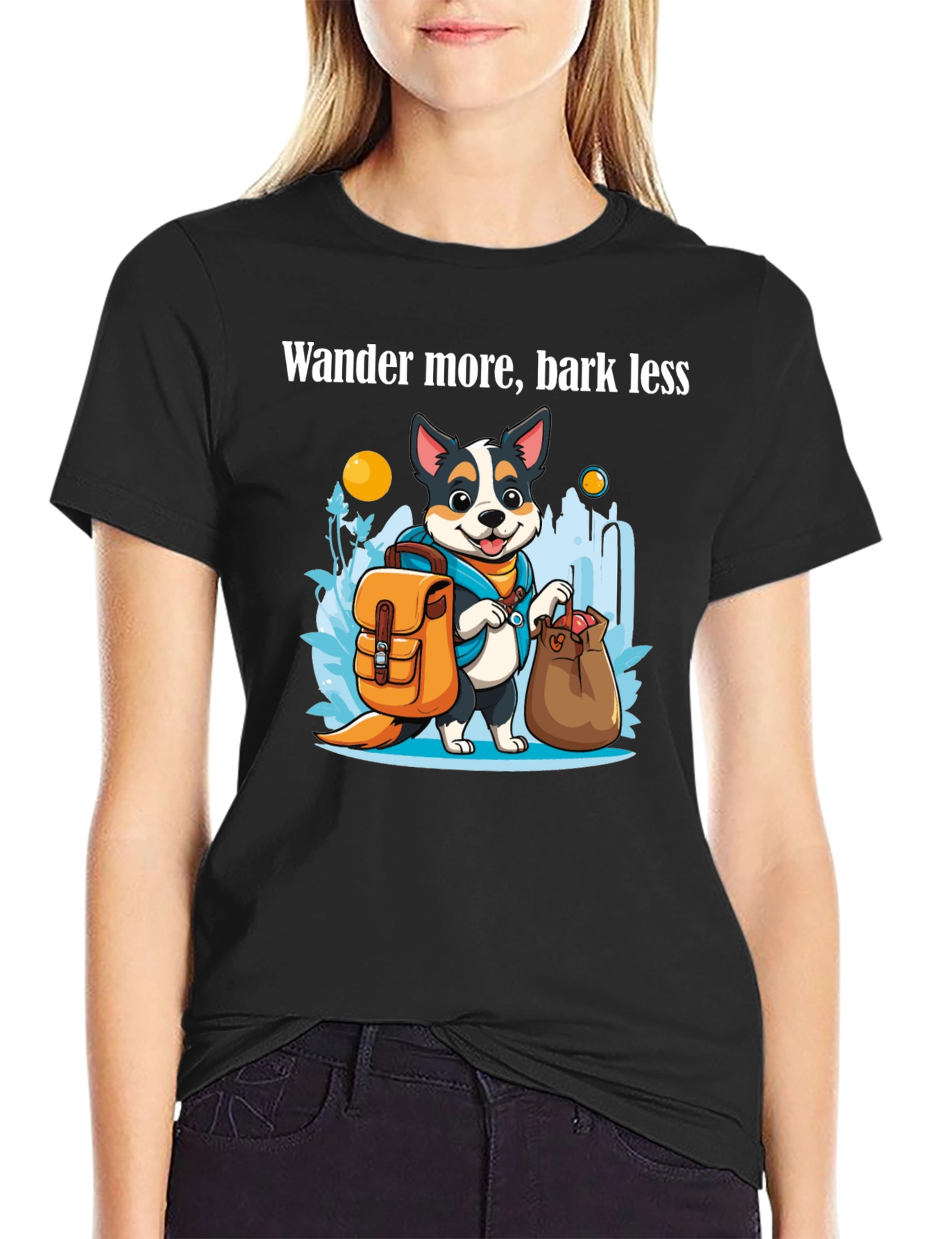 Wander More Dog T-Shirt - Adventure Awaits