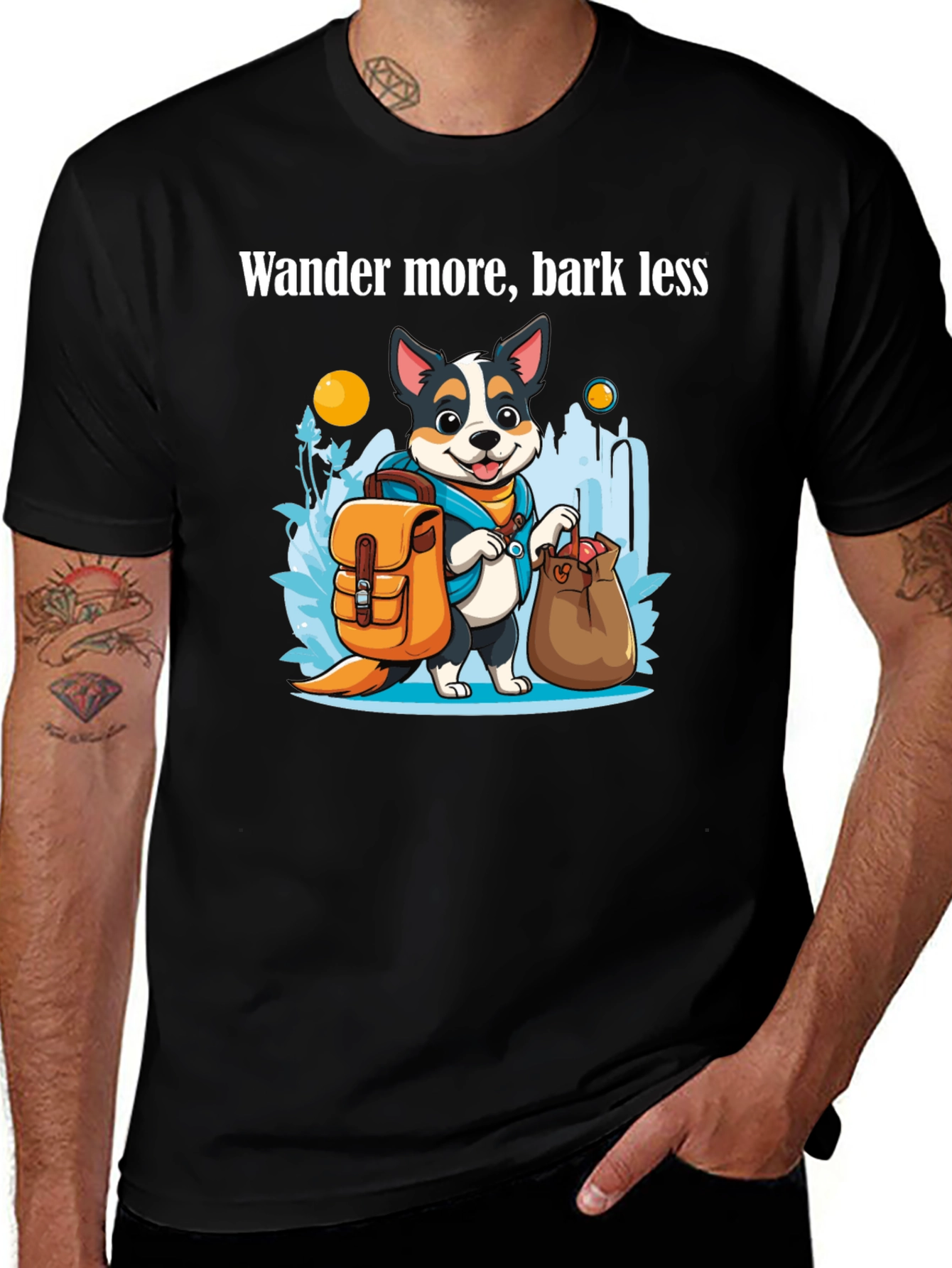 Wander More Dog T-Shirt - Adventure Awaits