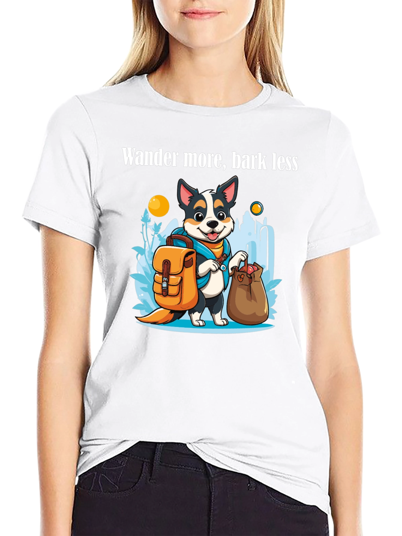 Wander More Dog T-Shirt - Adventure Awaits