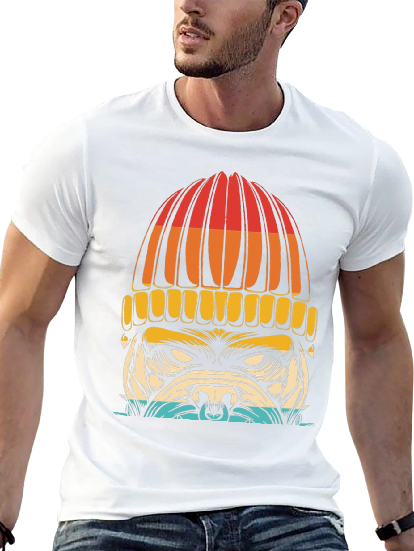 Dog in Beanie Graphic T-Shirt