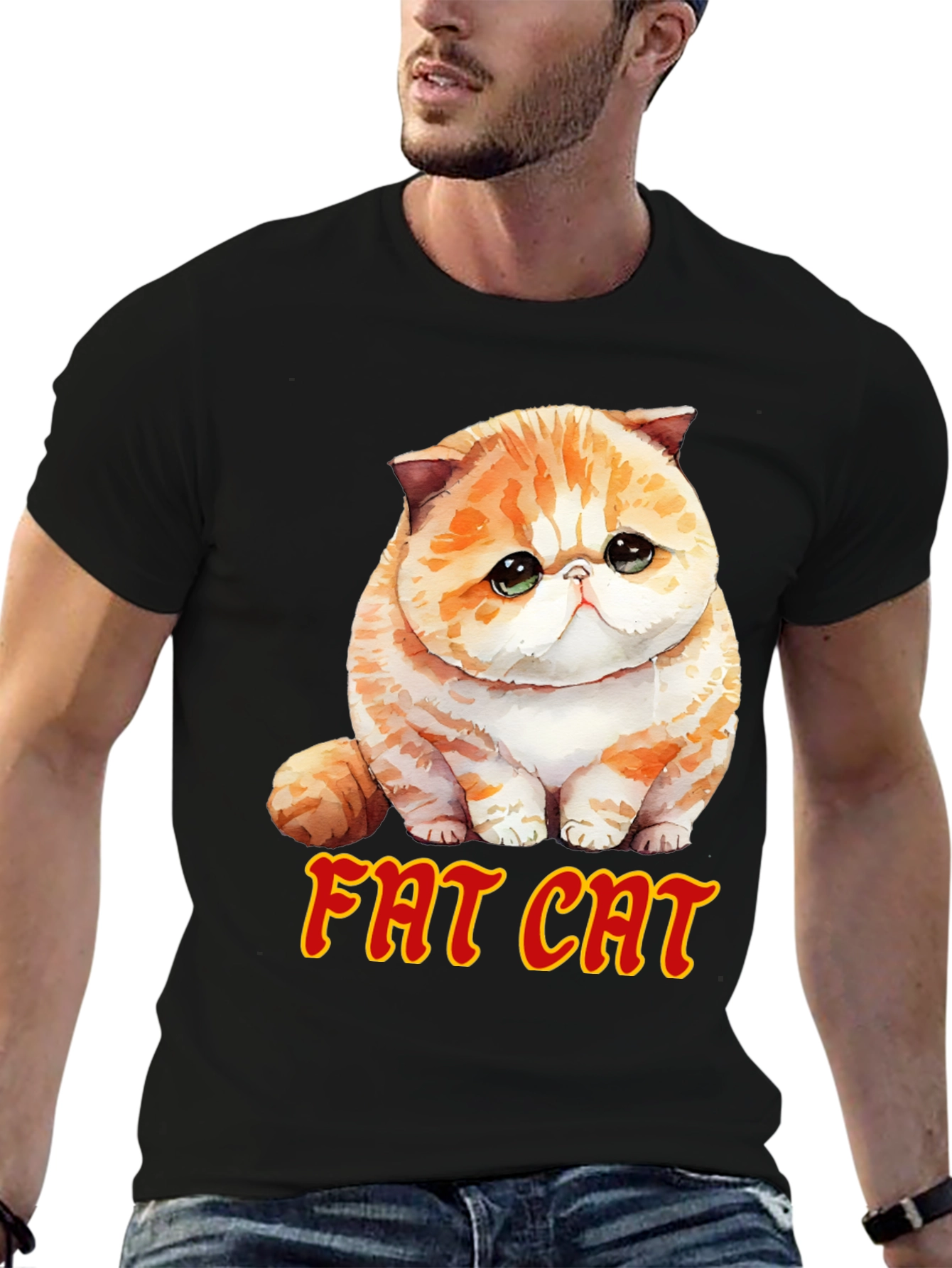 Fat Cat T-Shirt - Cute Graphic Tee