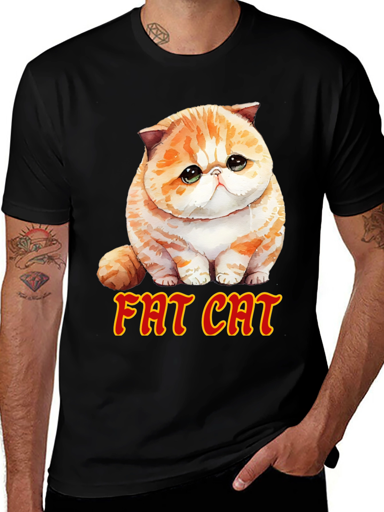Fat Cat T-Shirt - Cute Graphic Tee