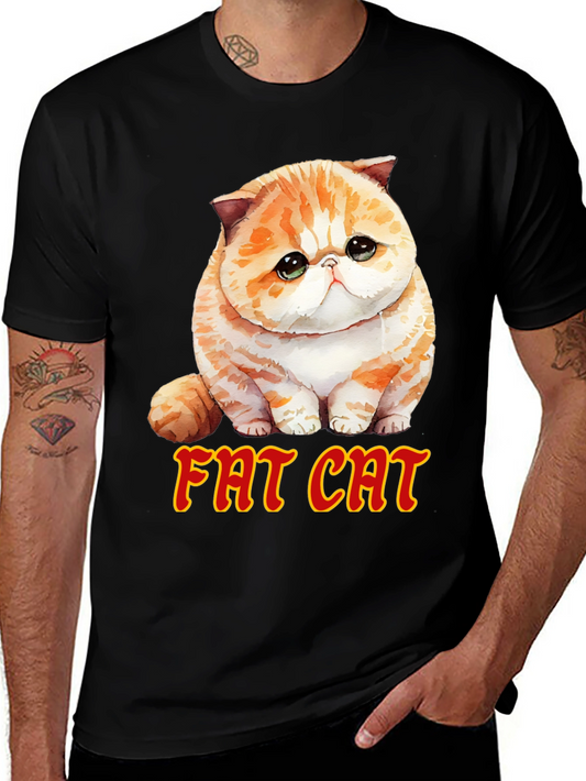 Fat Cat T-Shirt - Cute Graphic Tee