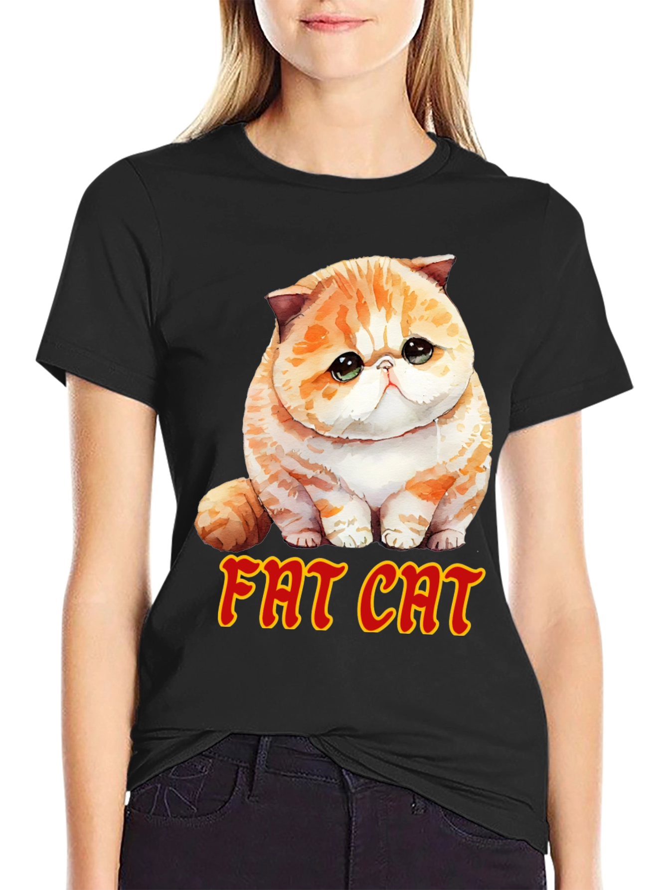 Fat Cat T-Shirt - Cute Graphic Tee