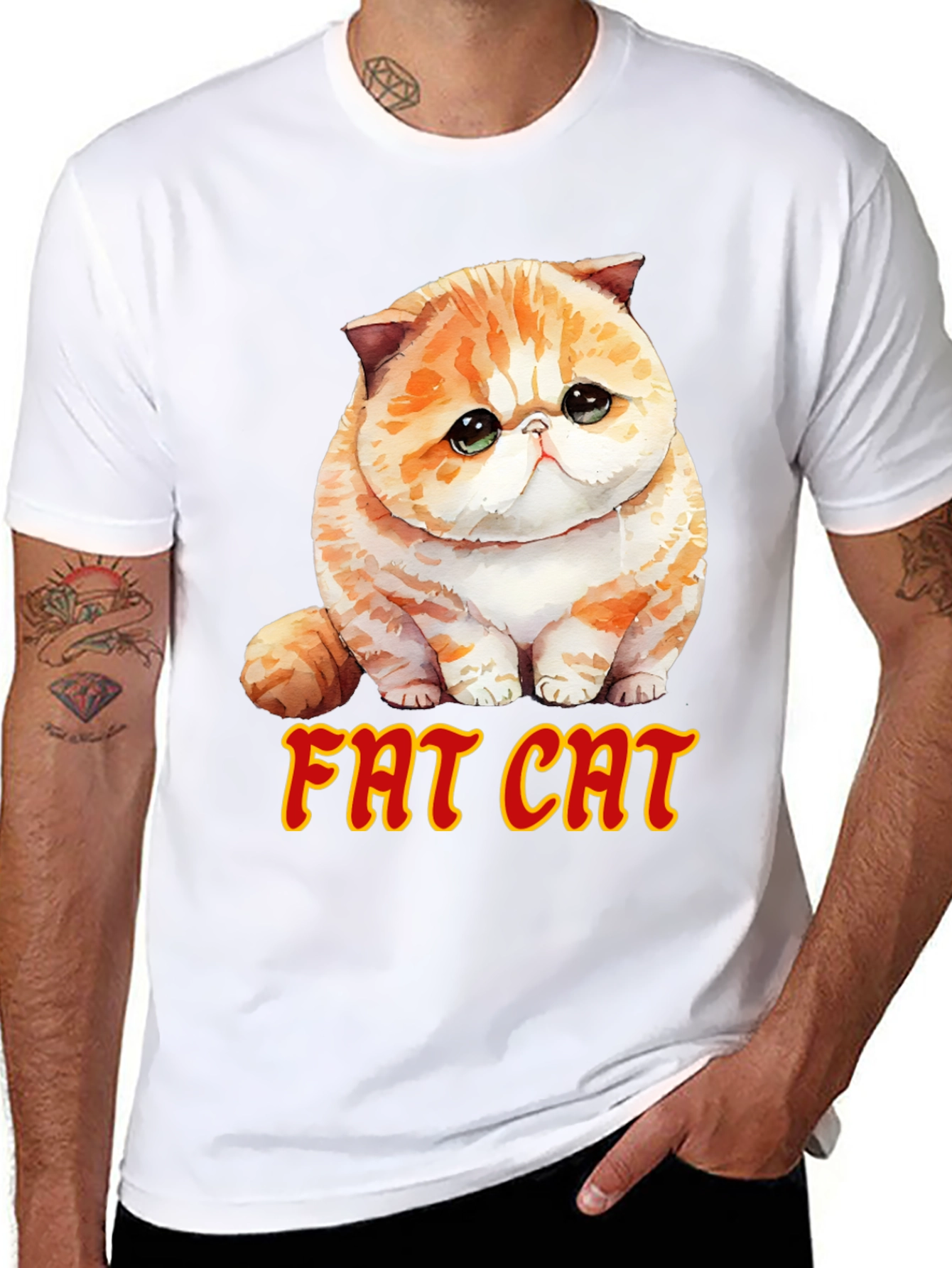 Fat Cat T-Shirt - Cute Graphic Tee