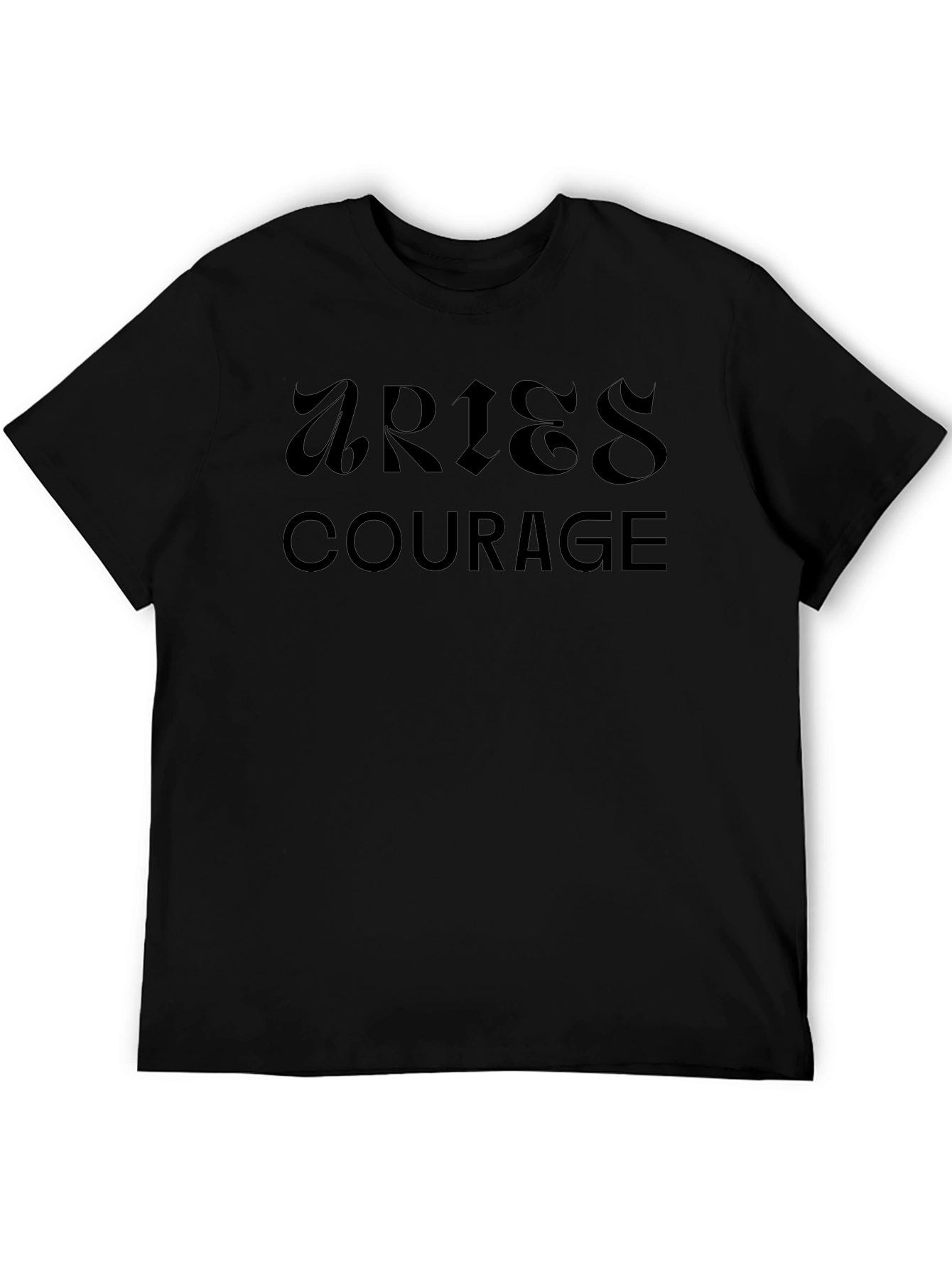 Aries Courage Black Graphic Tee