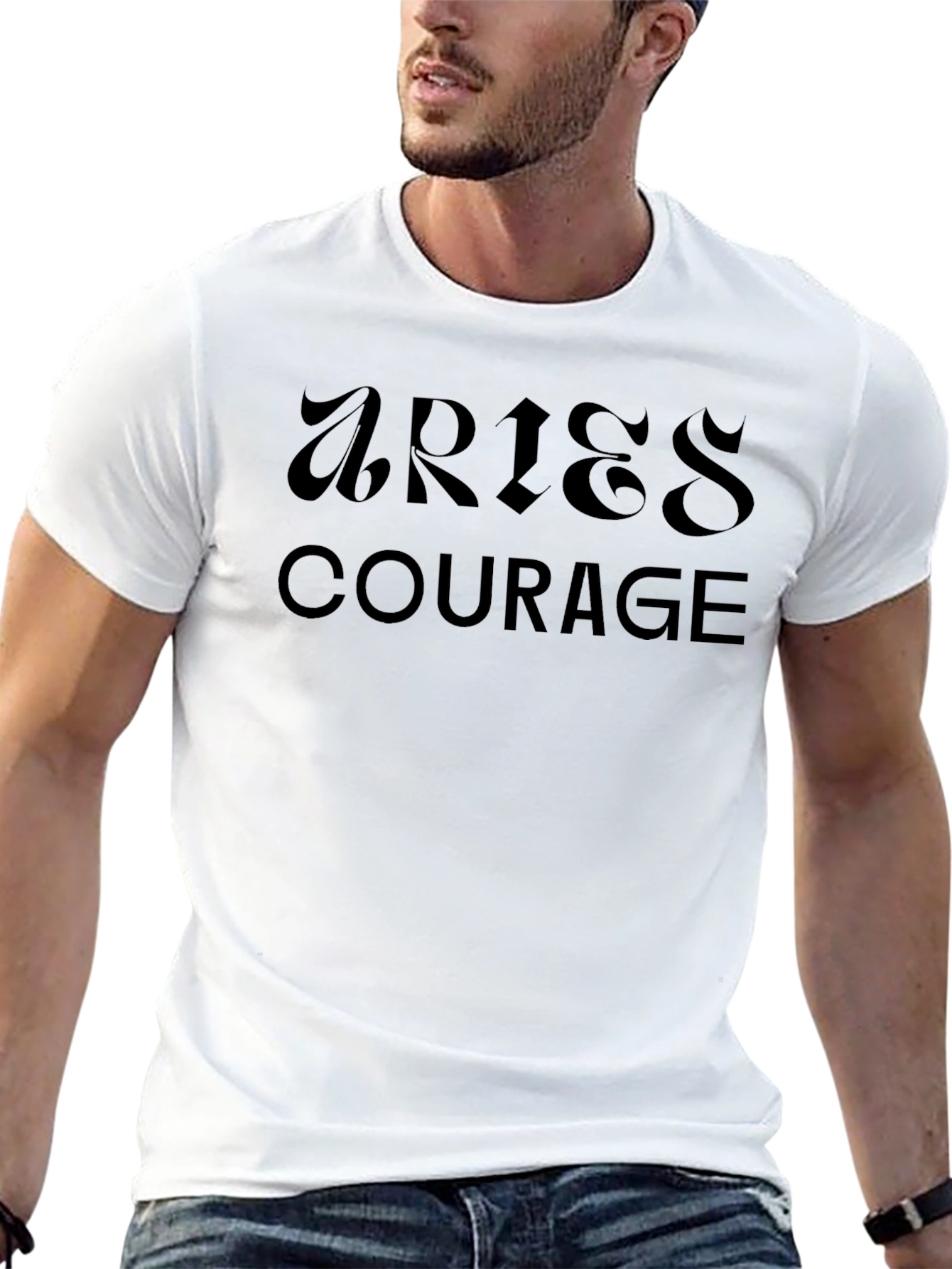 Aries Courage Black Graphic Tee