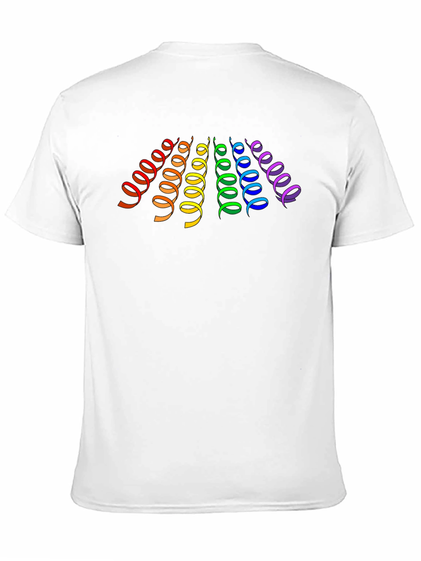 Rainbow Spirals Black T-Shirt