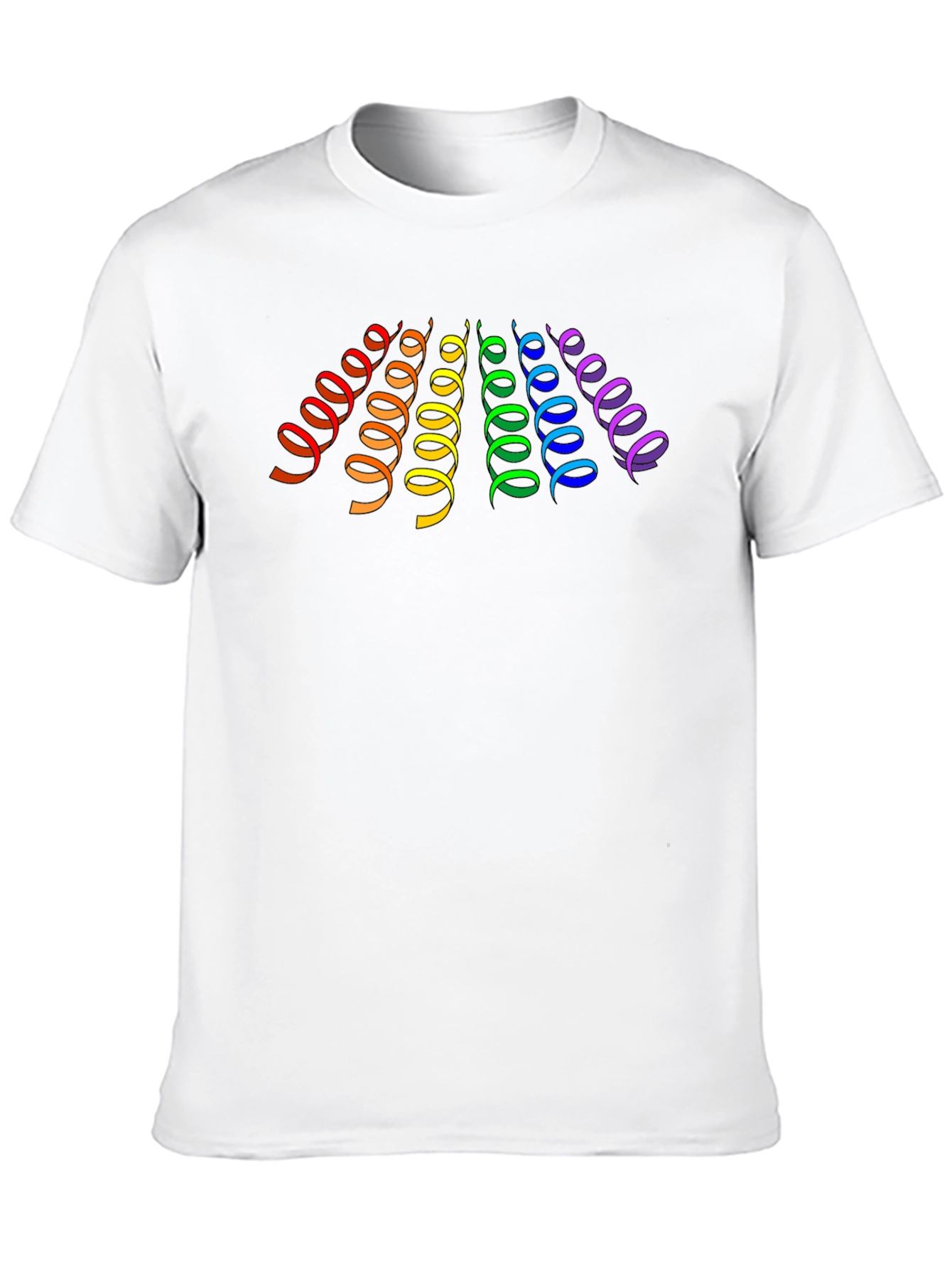 Rainbow Spirals Black T-Shirt