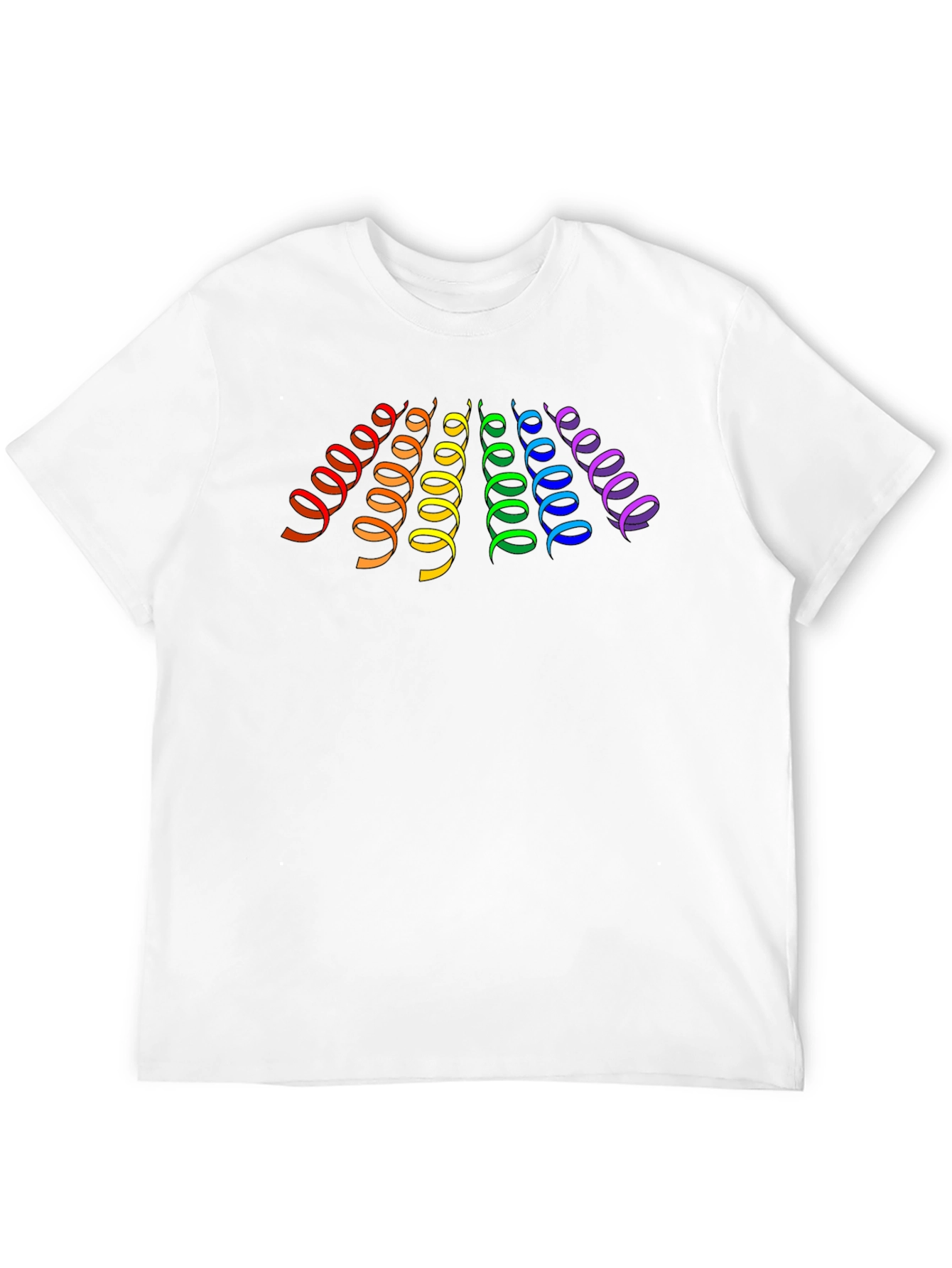 Rainbow Spirals Black T-Shirt
