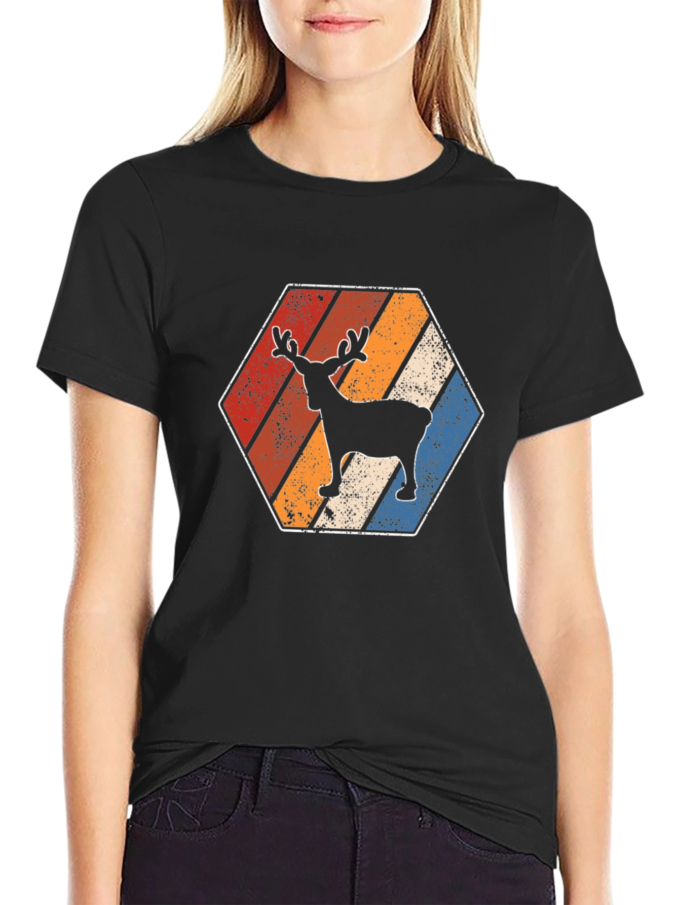 Retro Reindeer Graphic Tee