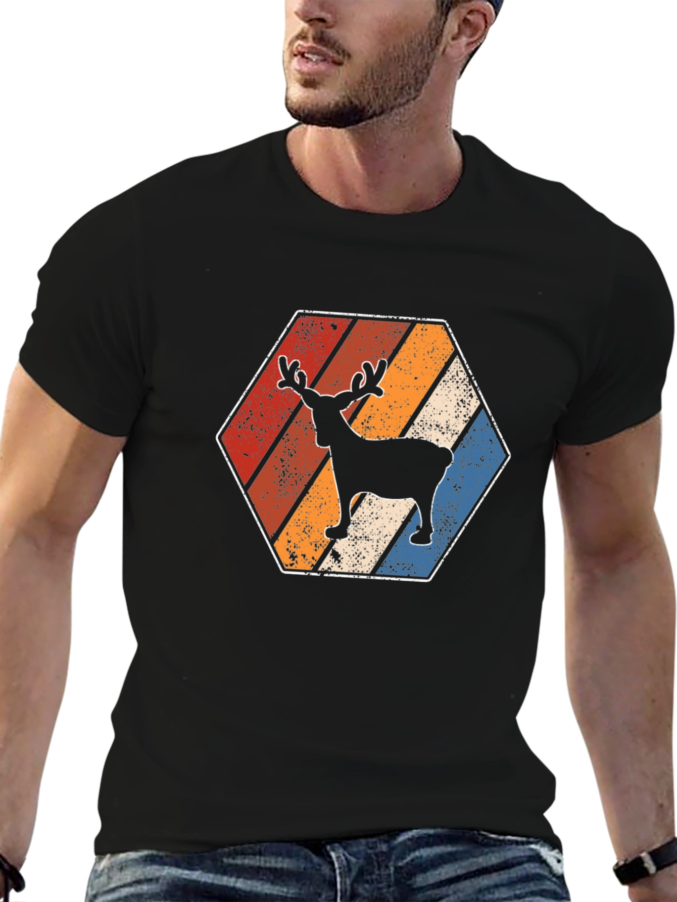 Retro Reindeer Graphic Tee