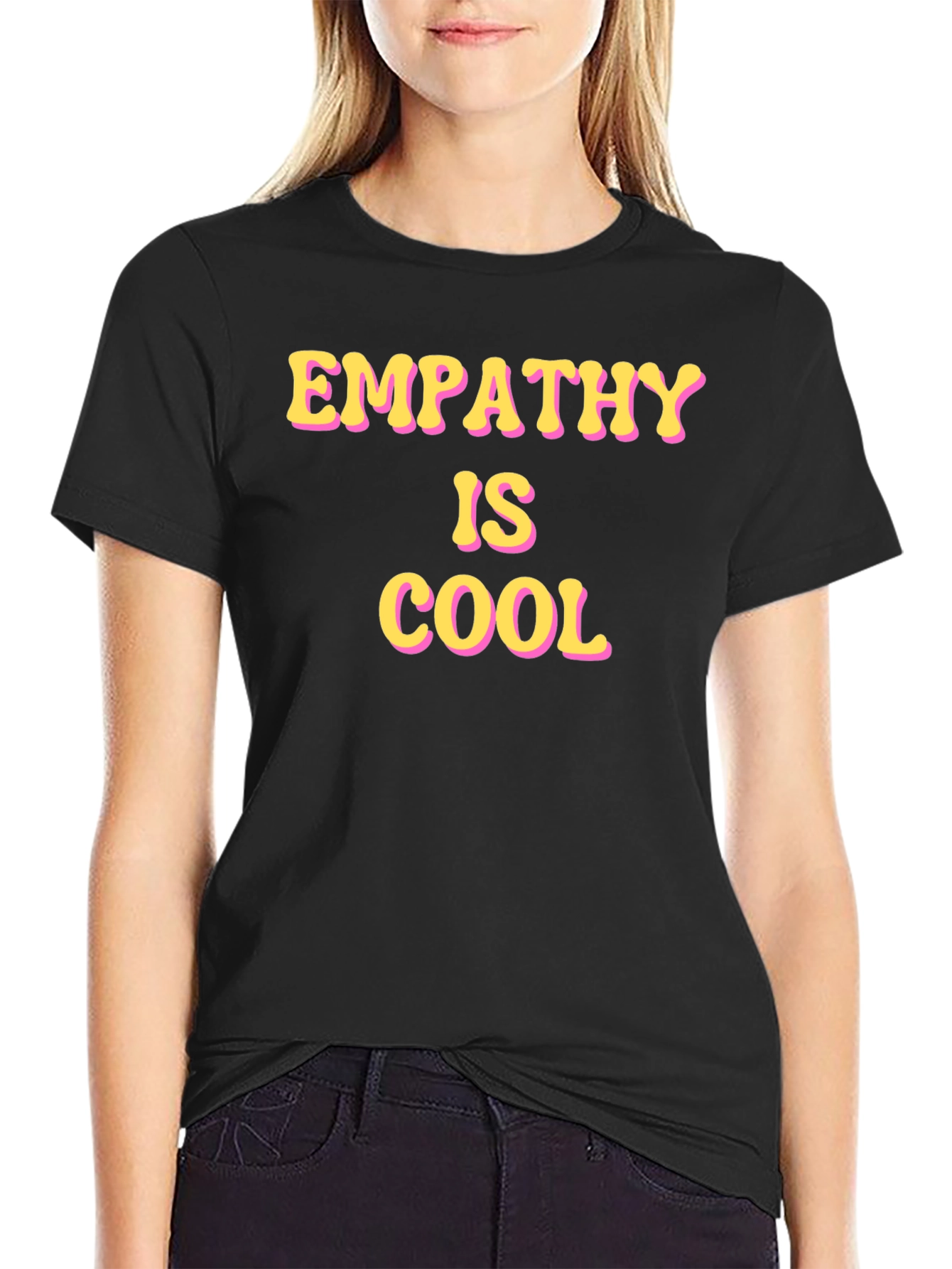Empathy is Cool Black Graphic Tee