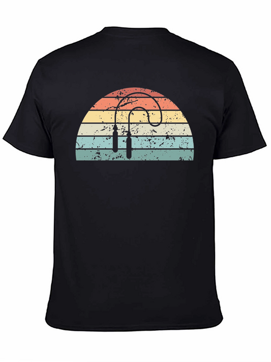 Retro Jump Rope T-Shirt - Vintage Sunset Design