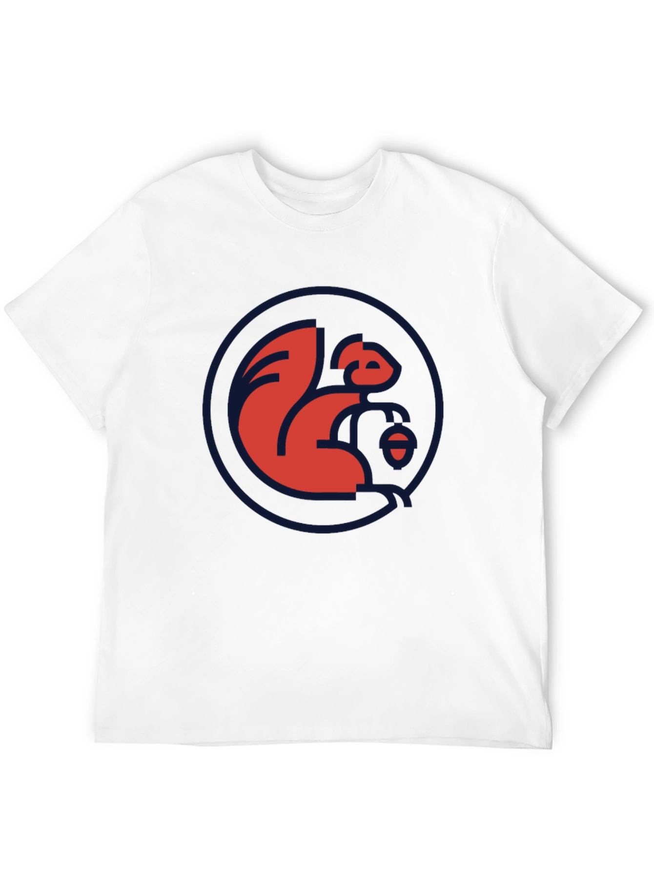 Red Squirrel Logo Black T-Shirt - Casual Style
