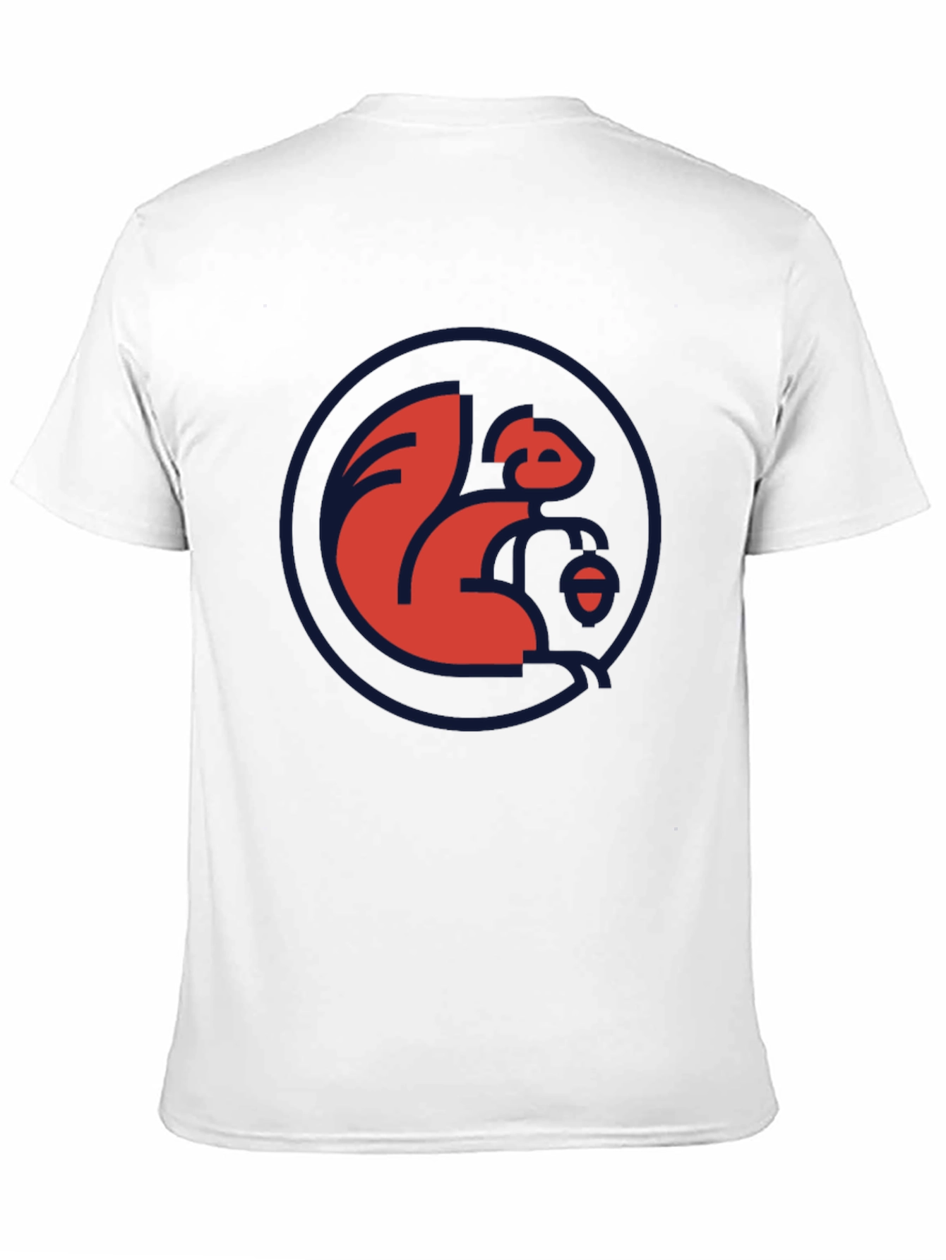 Red Squirrel Logo Black T-Shirt - Casual Style