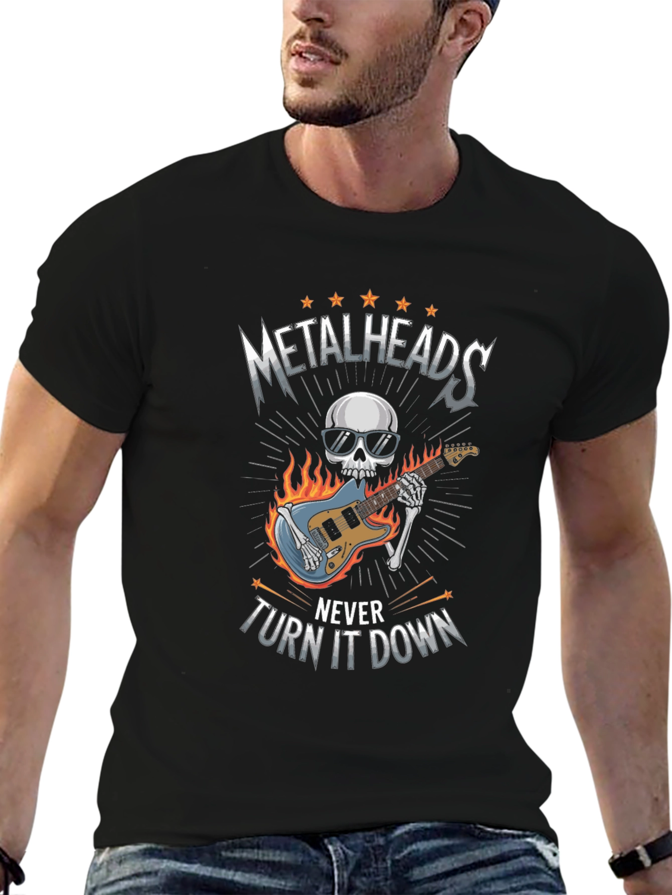 Metalheads Never Turn It Down Graphic Tee