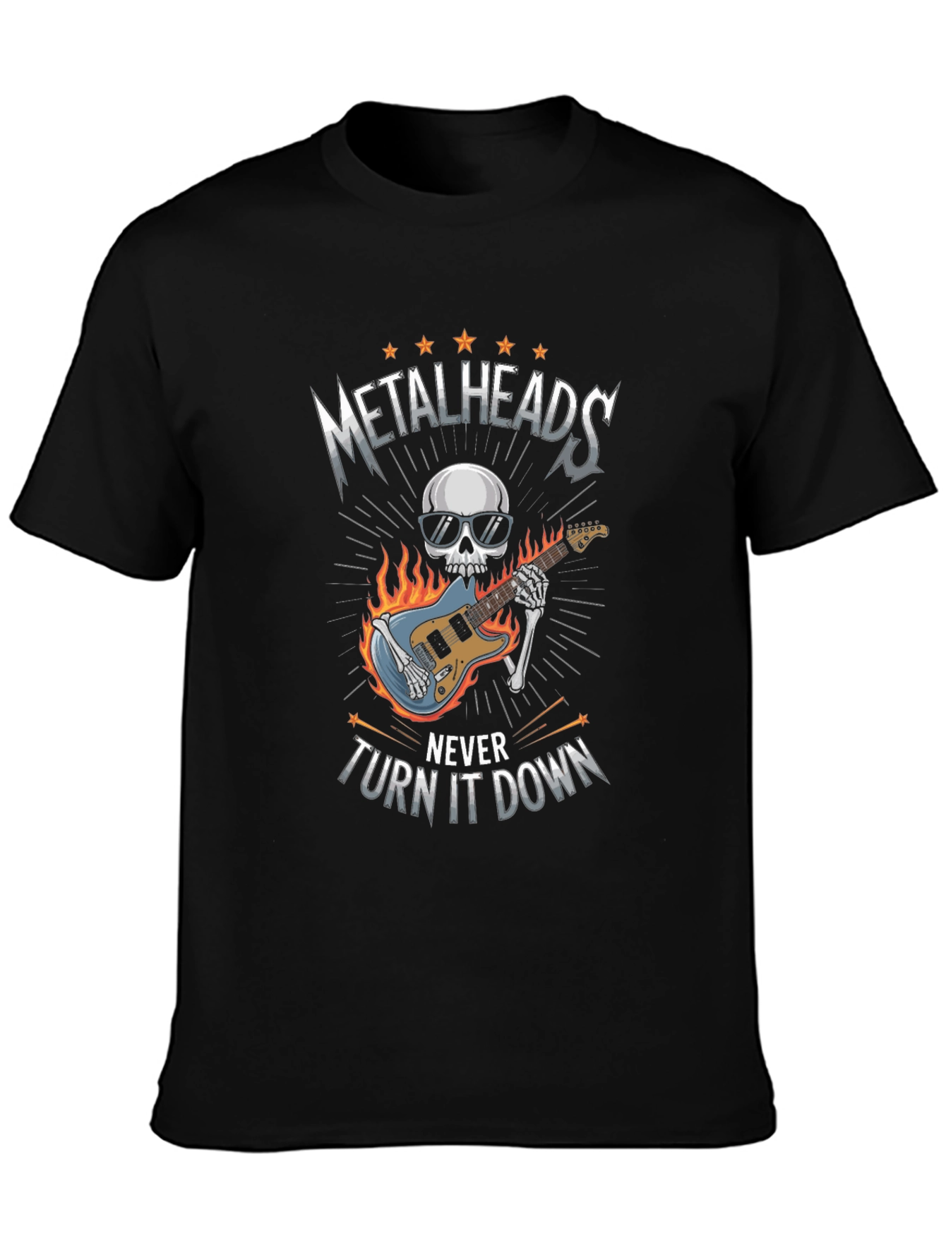 Metalheads Never Turn It Down Graphic Tee
