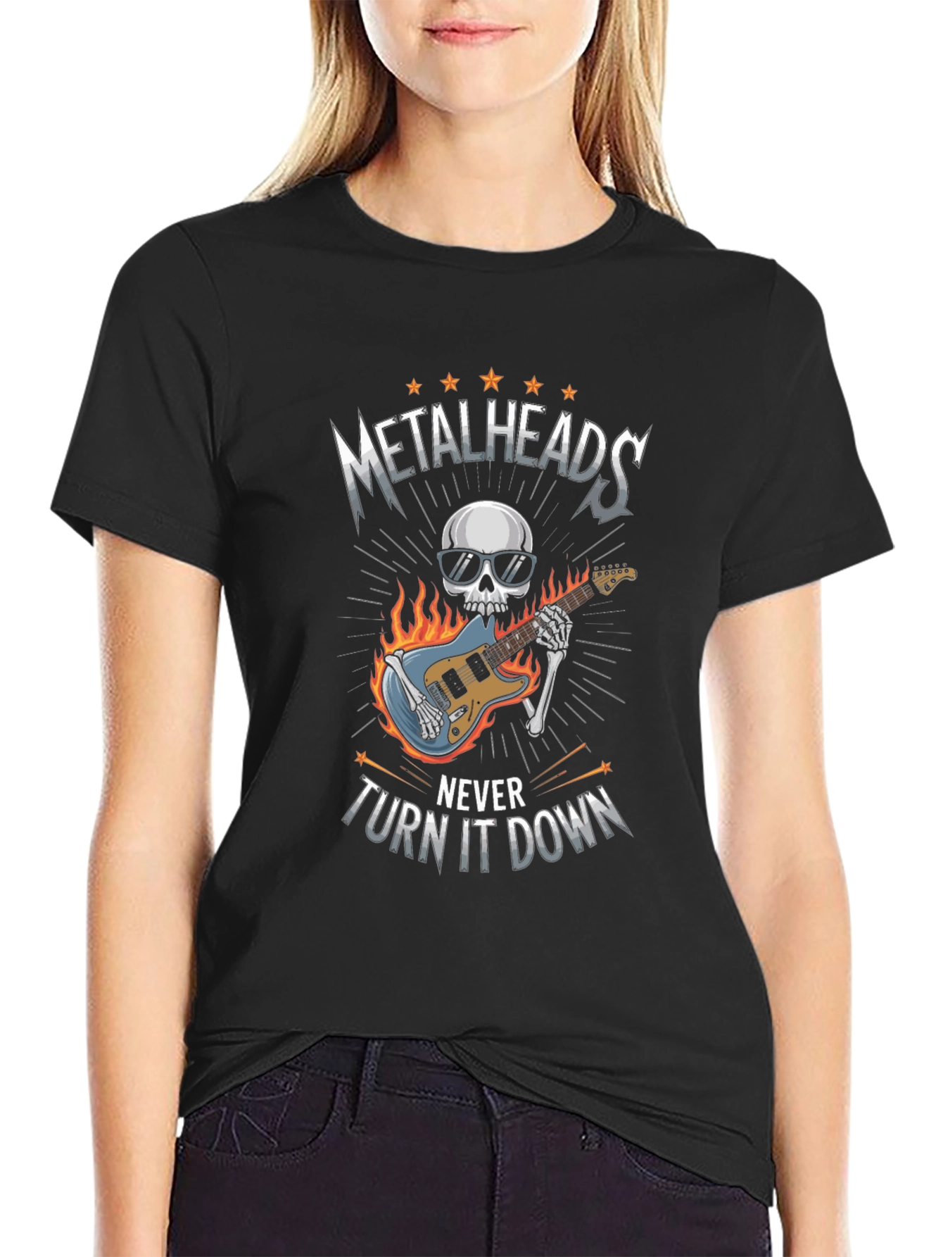 Metalheads Never Turn It Down Graphic Tee