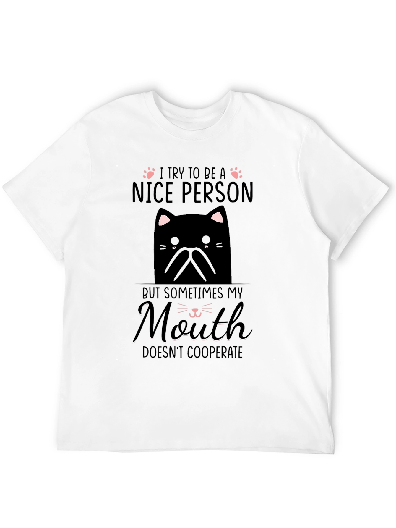 Funny Cat T-Shirt - Nice Person