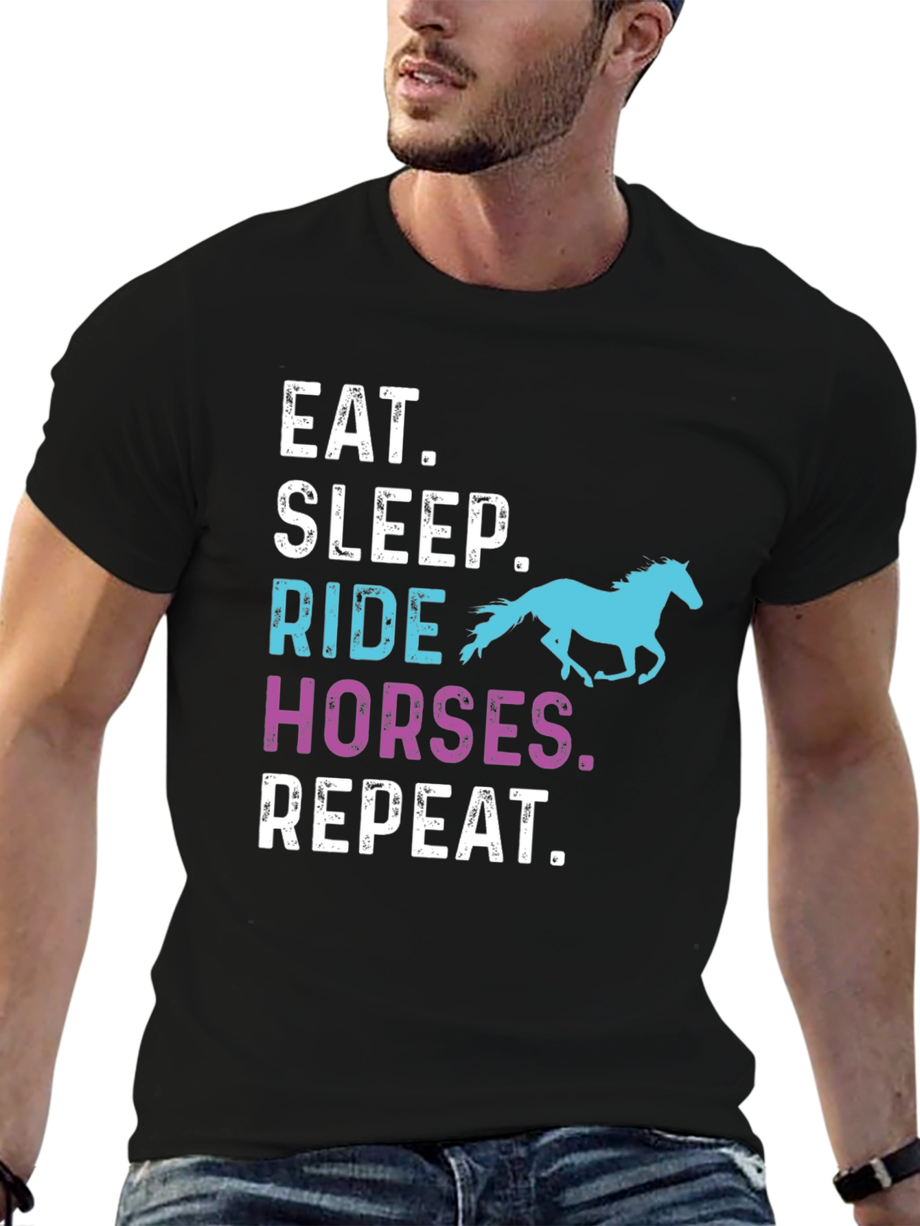 Eat Sleep Ride Horses Repeat T-Shirt