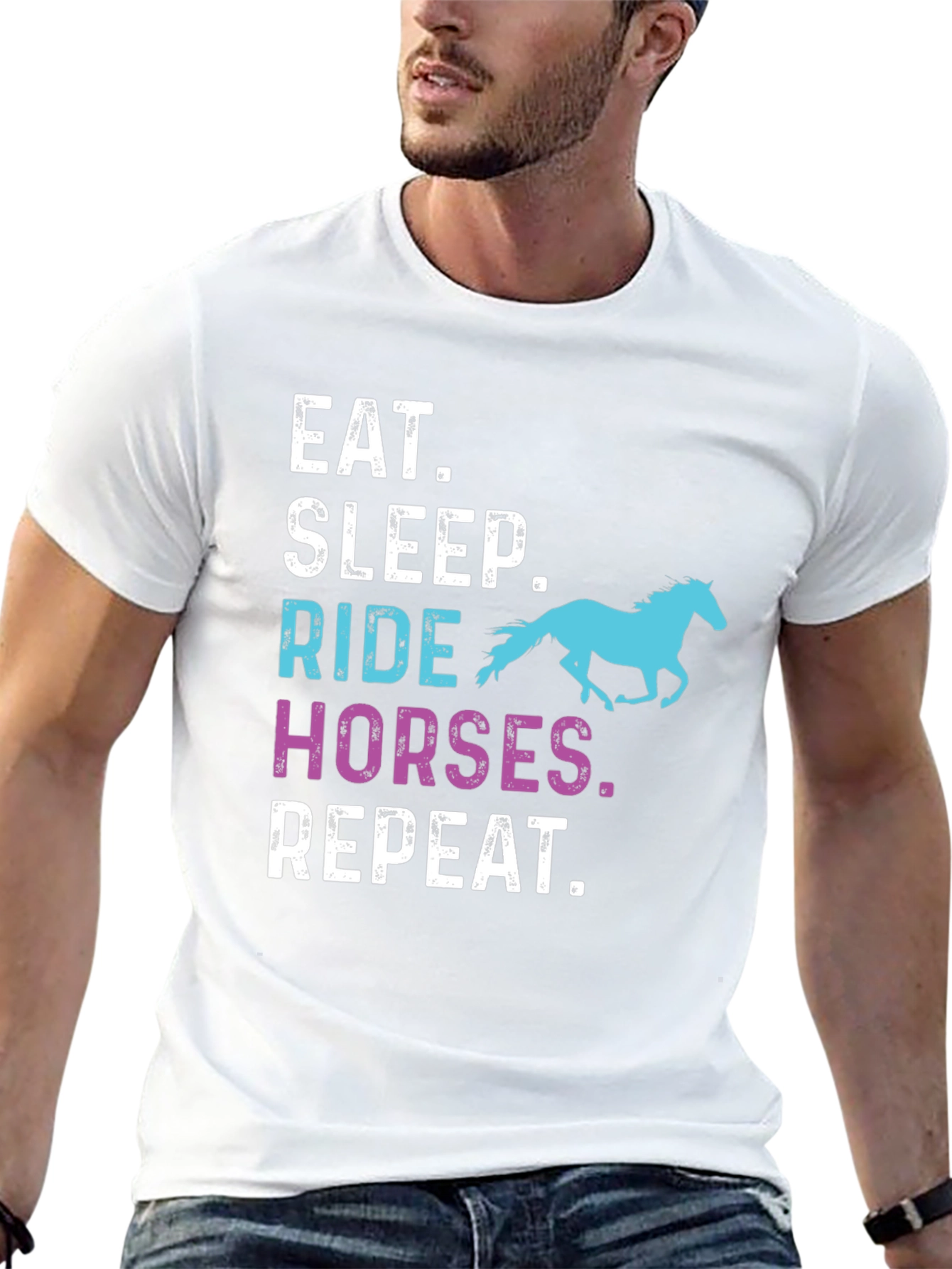 Eat Sleep Ride Horses Repeat T-Shirt