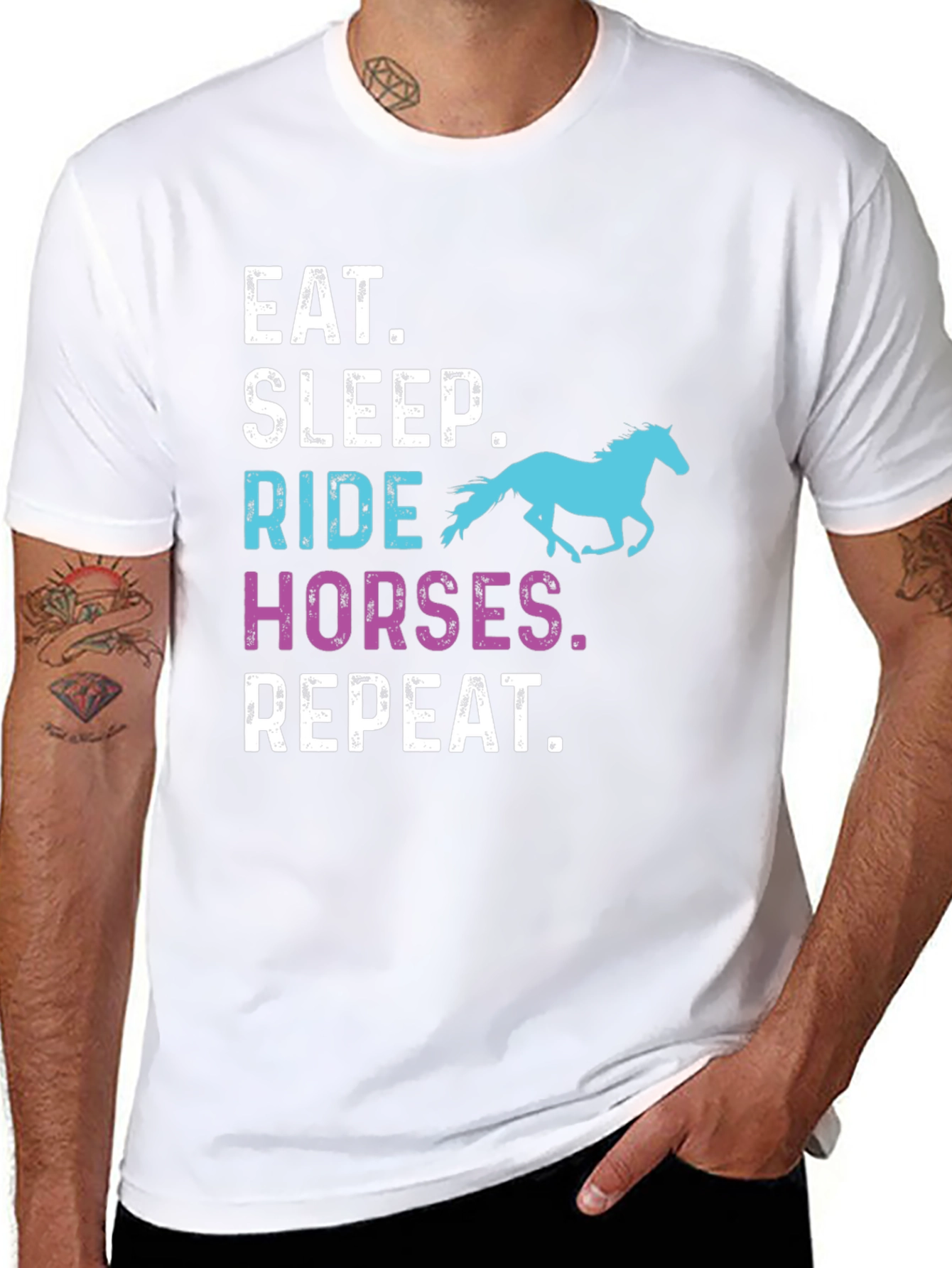 Eat Sleep Ride Horses Repeat T-Shirt