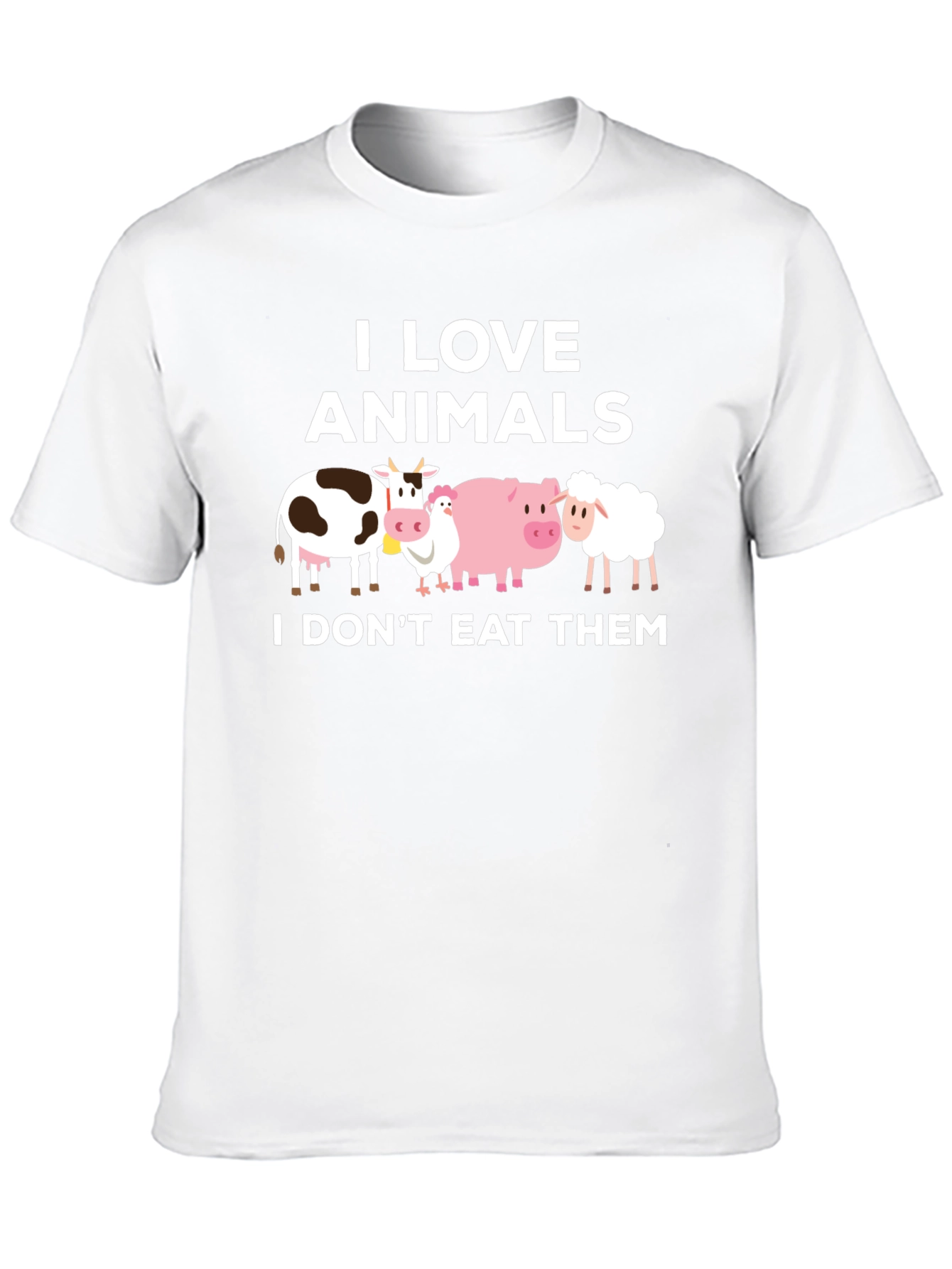Vegan T-Shirt - I Love Animals Tee