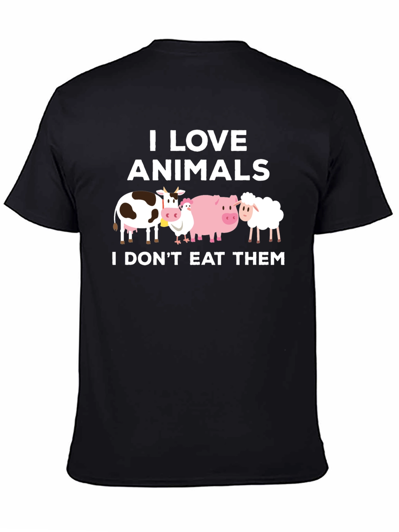 Vegan T-Shirt - I Love Animals Tee