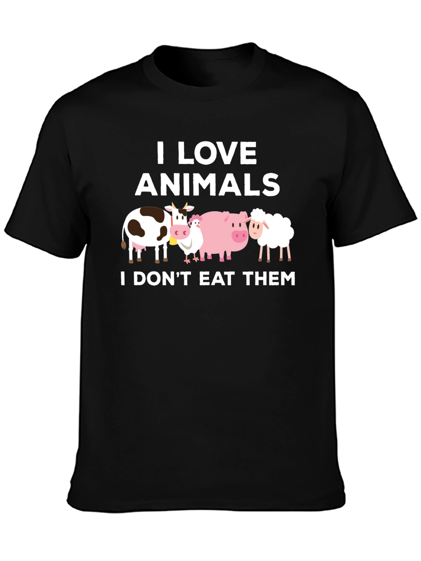 Vegan T-Shirt - I Love Animals Tee