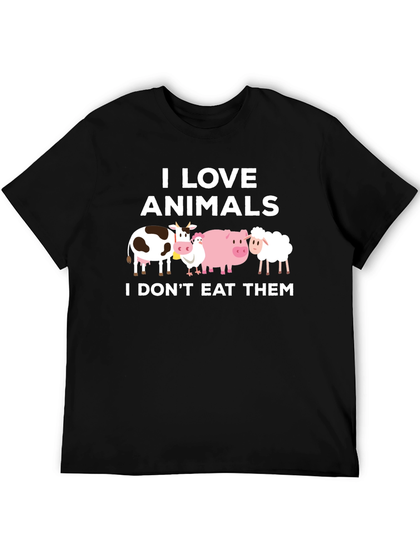 Vegan T-Shirt - I Love Animals Tee