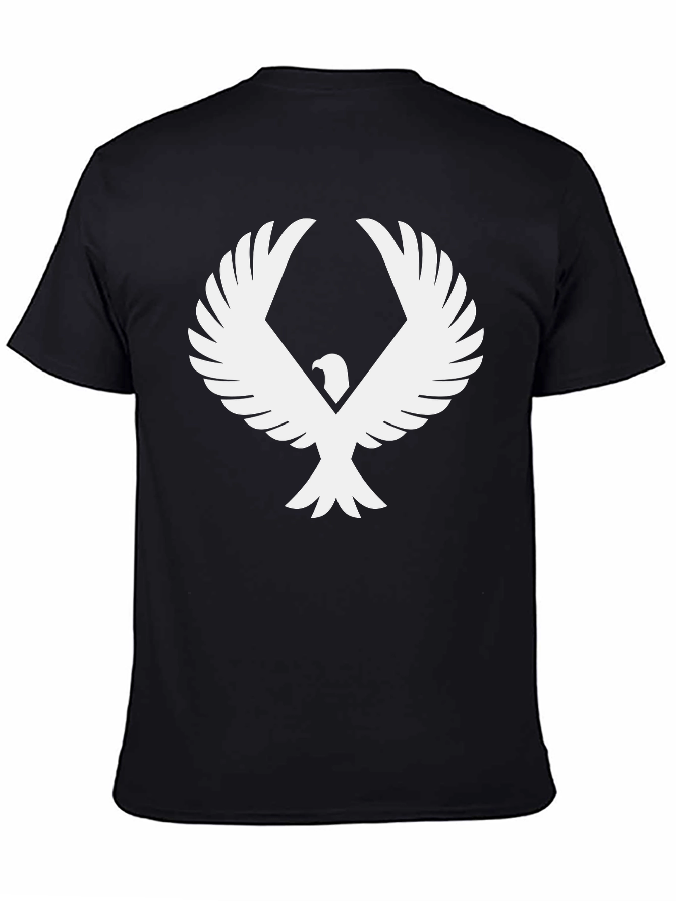 Black T-Shirt with Eagle Graphic Print