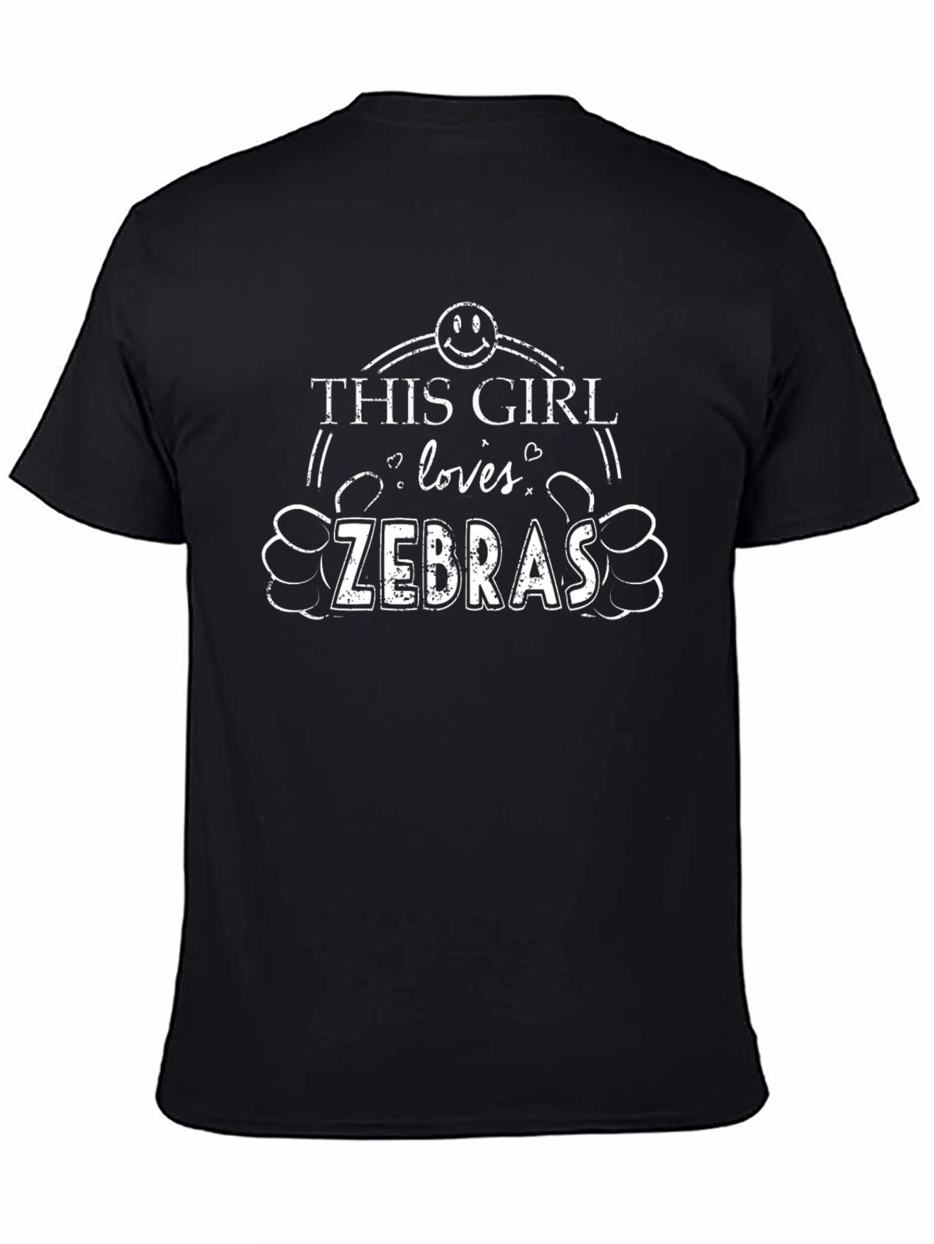 This Girl Loves Zebras Graphic Tee - Black