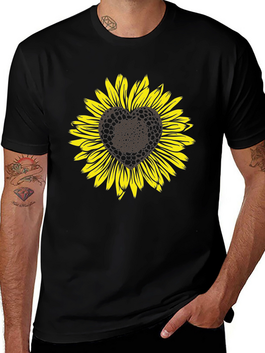 Sunflower Heart Graphic T-Shirt