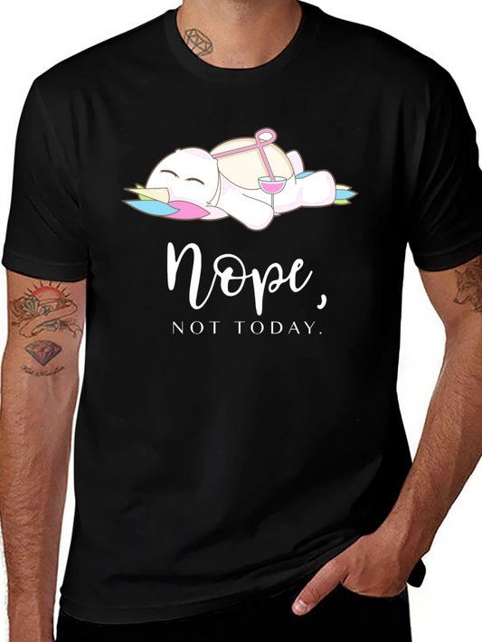 Nope Not Today Lazy Unicorn T-Shirt