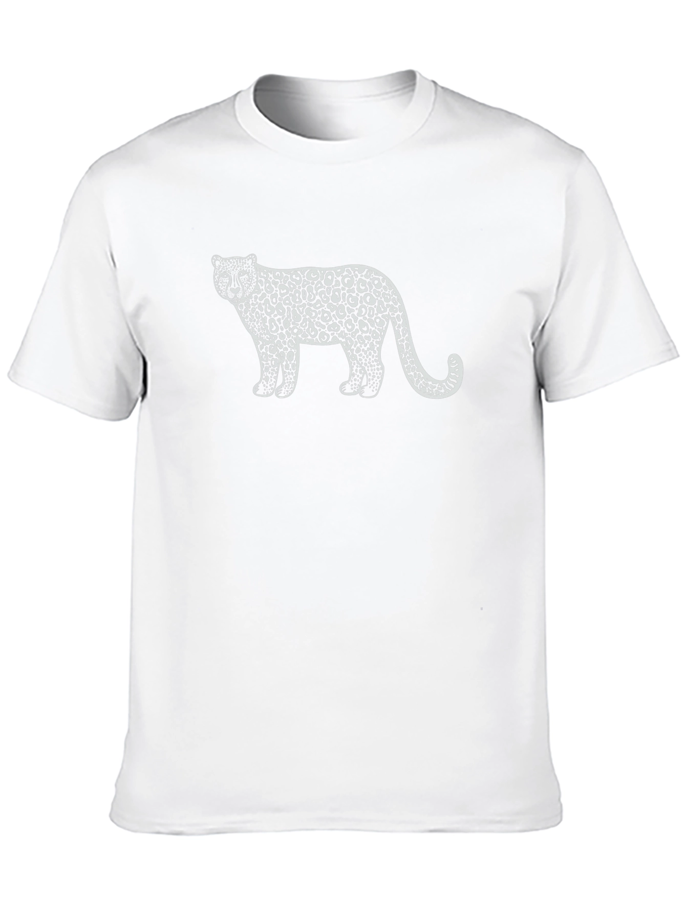 Leopard Print Graphic Tee - Stylish Black T-Shirt